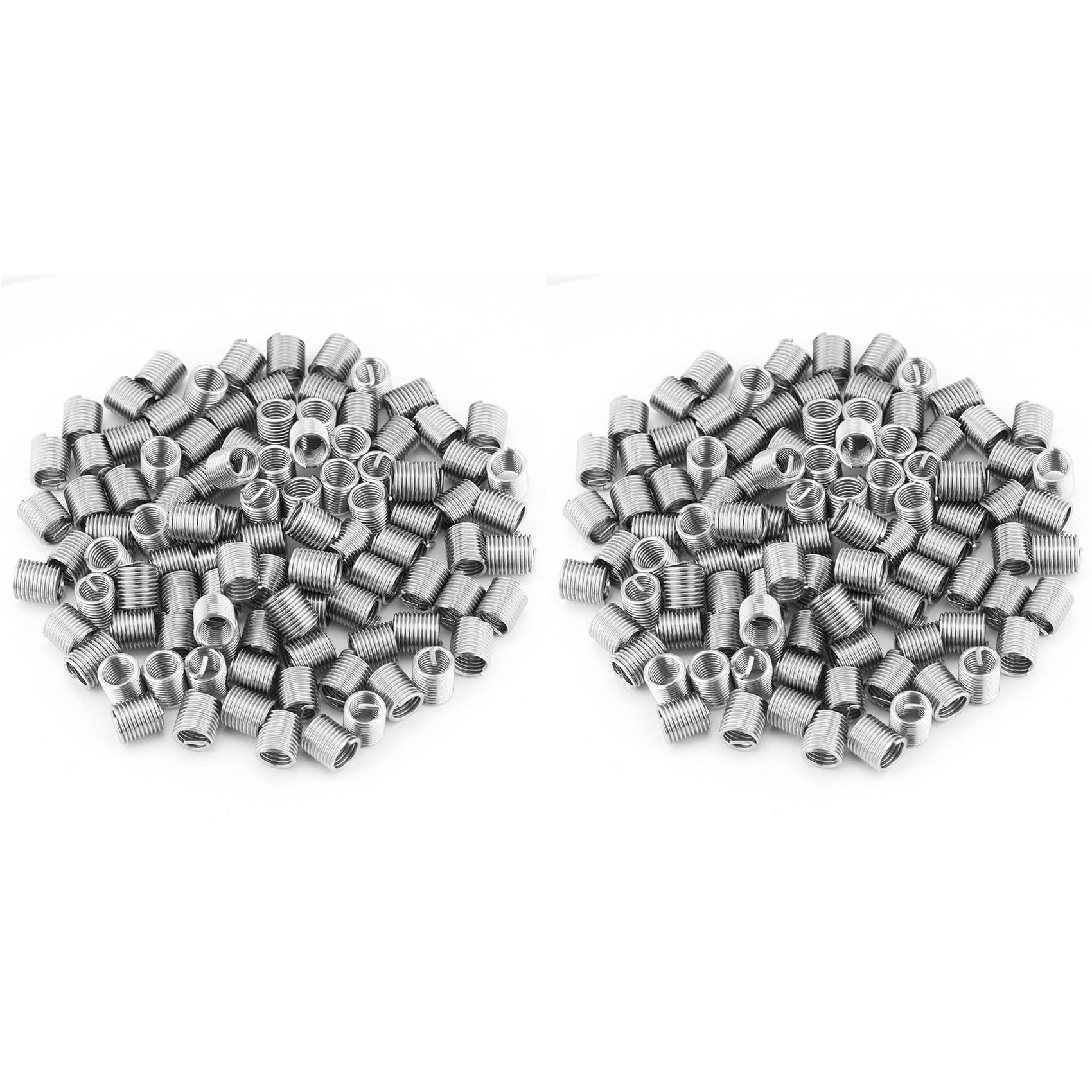Jnchdghwa Silver 200Pcs M8x1.25x2d Stainless Steel Coiled Wire Insert Set Helical Threaded Insert Wire Sleeve Threads Repair Tools
