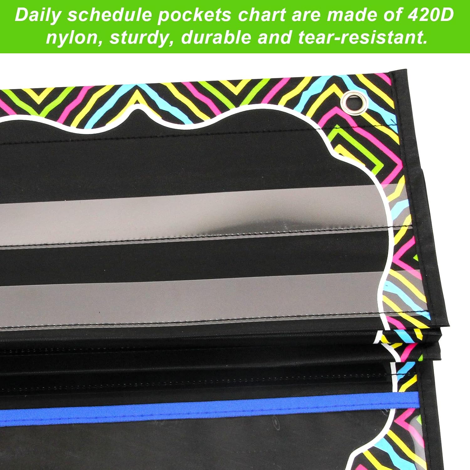 Chalkboard Brights Daily Schedule Pockets Chart for Classroom Black Office Home Teachers Preschool Activity Supplies 15 Pockets 14 Two-Sided Reusable Dry-Eraser Card 13 x 37