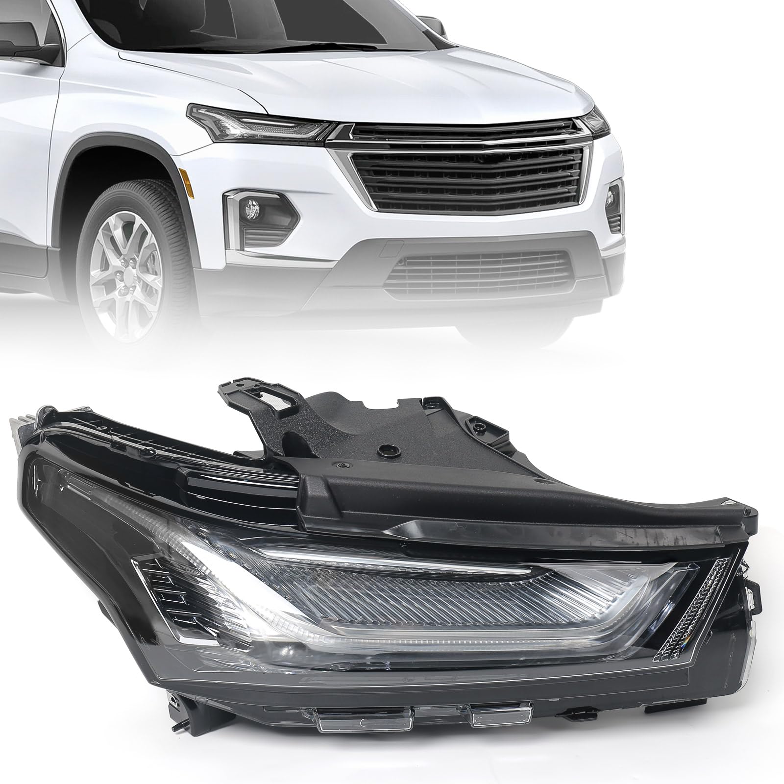 FIONE Upper Led Signal Daytime Running Light DRL Compatible with Chevy Traverse 2022 2023 Right Passenger Side RH 85584766