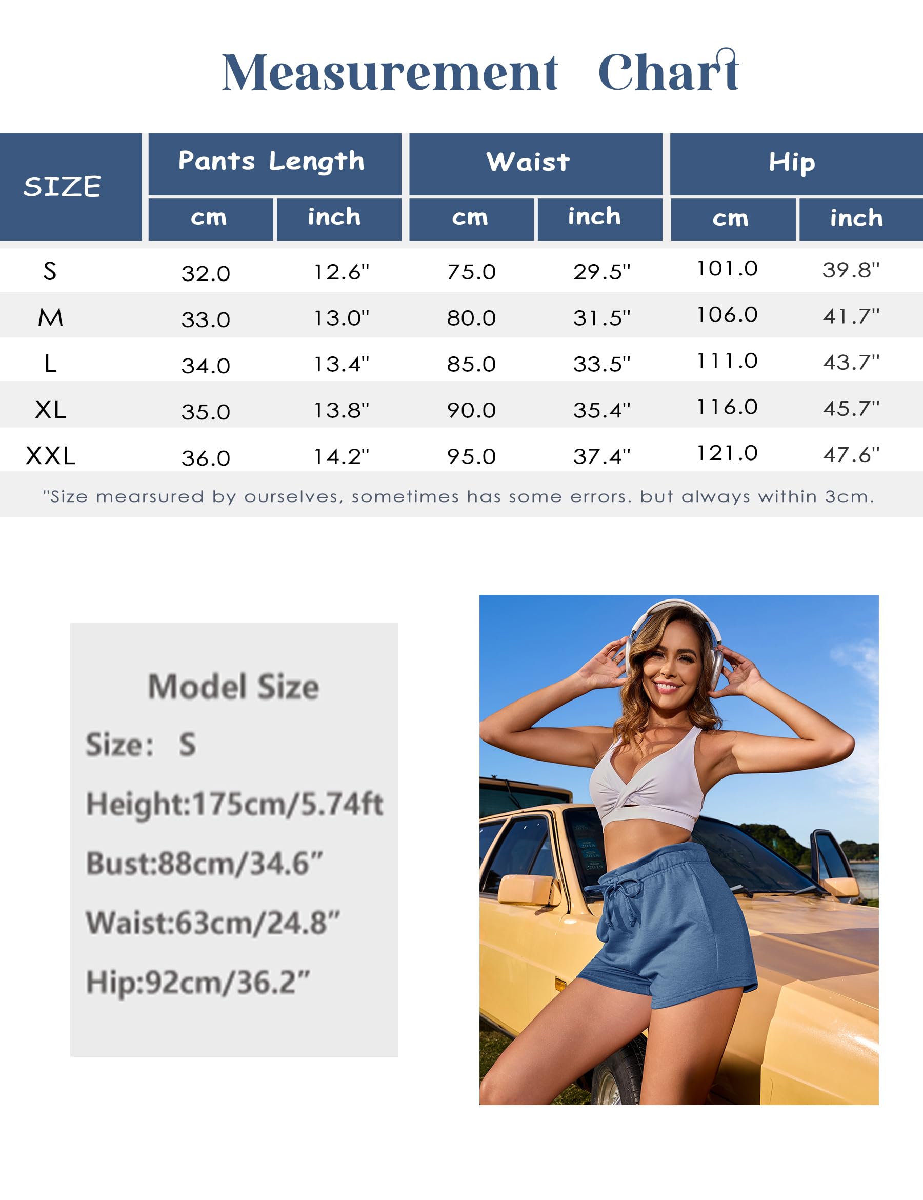 Pantaloncini Donna Estivi Bermuda Pantaloncini Sportivi Cotone Short Pigiama Donna Pantaloni Corti Morbido per Dormire Casual Jogging S-XXL