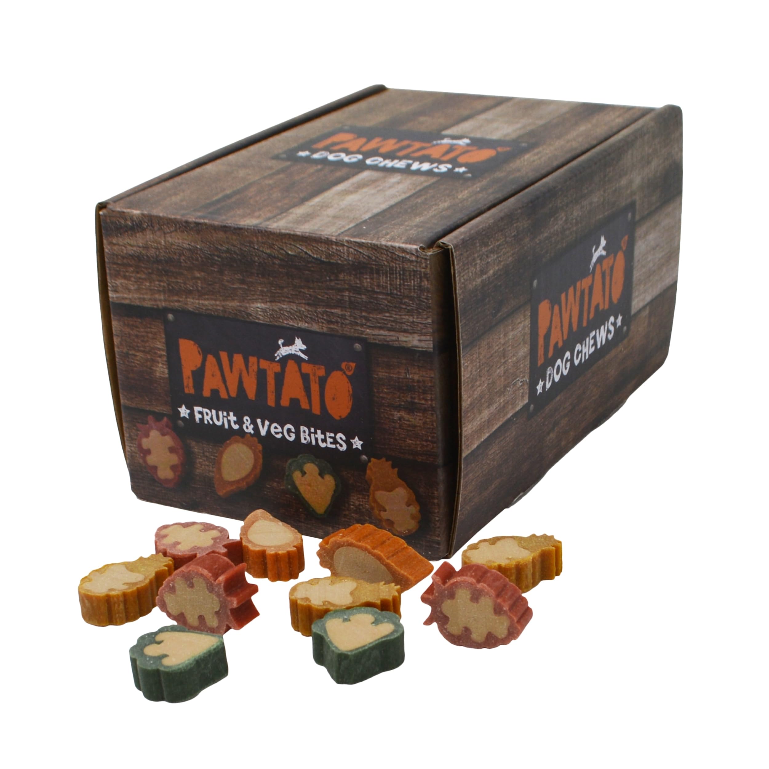 Pawtato Small Fruit & Veg Shaped Do Chews (1kg Case) ❘ Made With Sweet Potato, Rice