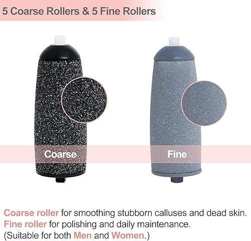 Miniatura 2 de Paquete de 10 repuestos de rodillo de repuesto compatibles con Finishing Touch Flawless Pedi herramienta eléctrica lima, incluye un cepillo de