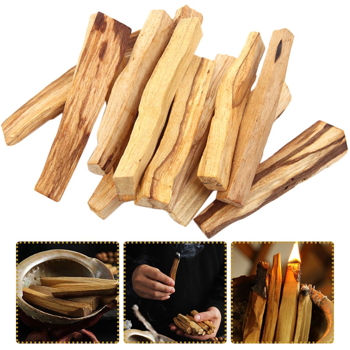 Alipis 50pezzi Pz Bastoni Di Legno Sacro Per Purificazione Incenso Naturale Profumato Per Meditazione e Relax Adatti Per Ufficio Yoga Camera Da Letto e Templi