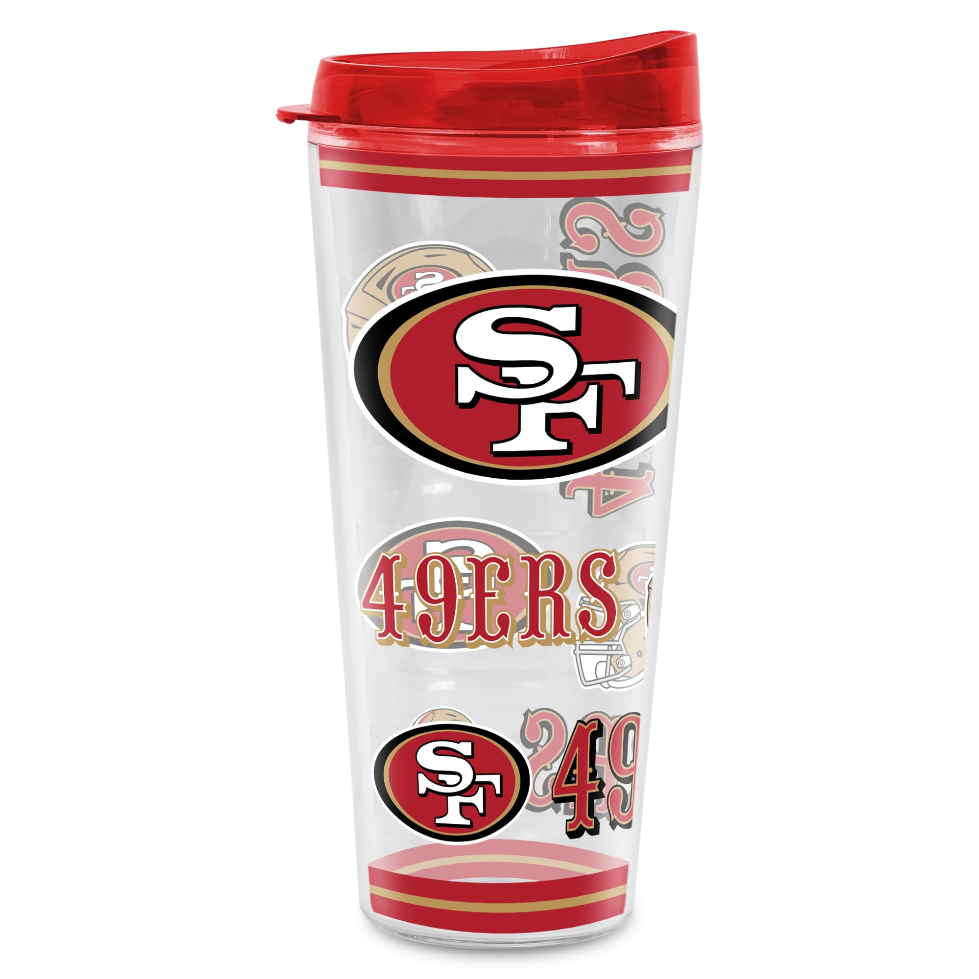 Rico Industries NFL Football San Francisco 49ers Double Wall 20oz Tritan Tumbler