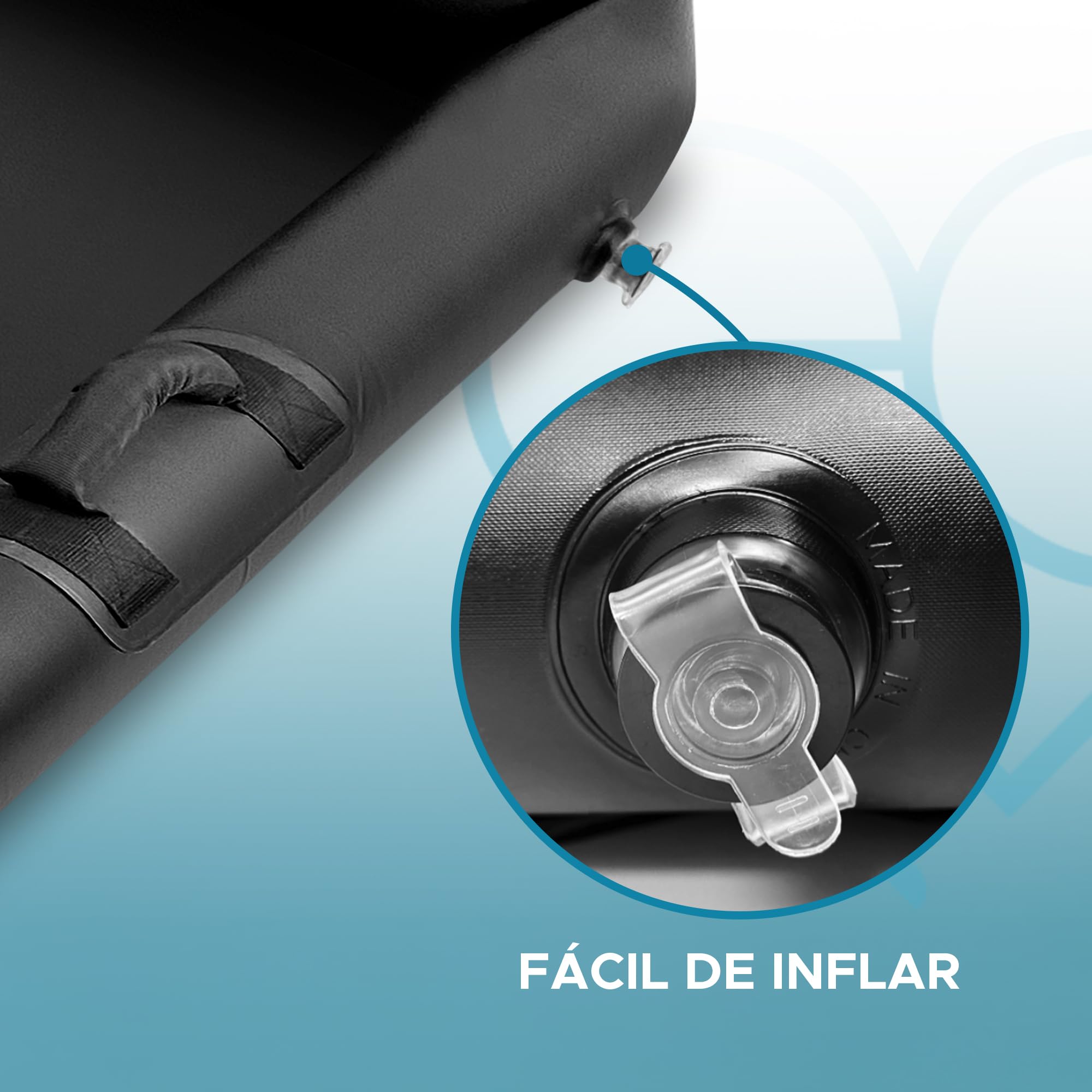 Lámina de Masaje Inflable Nuru con Asas y Lados inflables | PVC Duradero Resistente al Agua | 210 cm x 156 cm x 16 cm | Protección contra Productos a Base de Aceite, Agua y Silicona