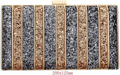 Miniatura 3 de YYW Bolso de mano de noche, bolso de boda para mujer, bolso de fiesta de graduación, bolsa de lentejuelas