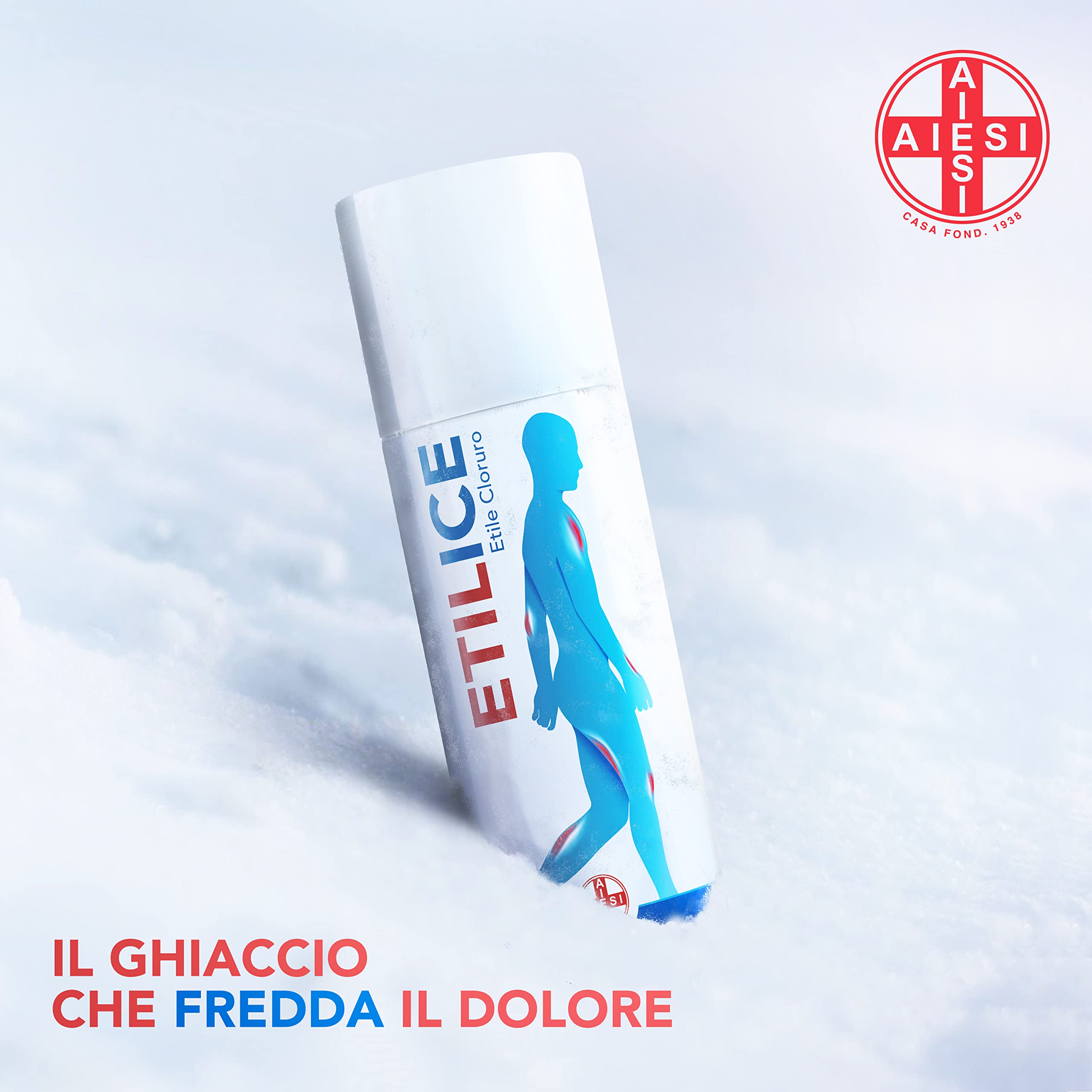 AIESI® Etile Cloruro Spray (10x175 ml) ETILICE, Ghiaccio spray anestetico istantaneo, Originale Dr. Henning, Made in Germany