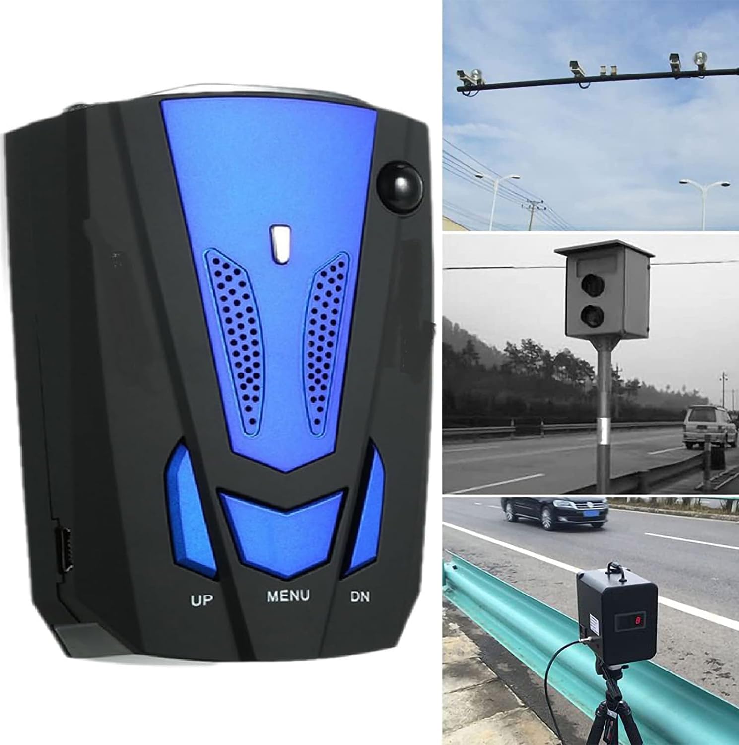Rilevatore radar laser per auto, protezione a lungo raggio a 360 gradi, con avvisi vocali e avvisi autovelox, rilevatore radar per veicoli CC 12 V