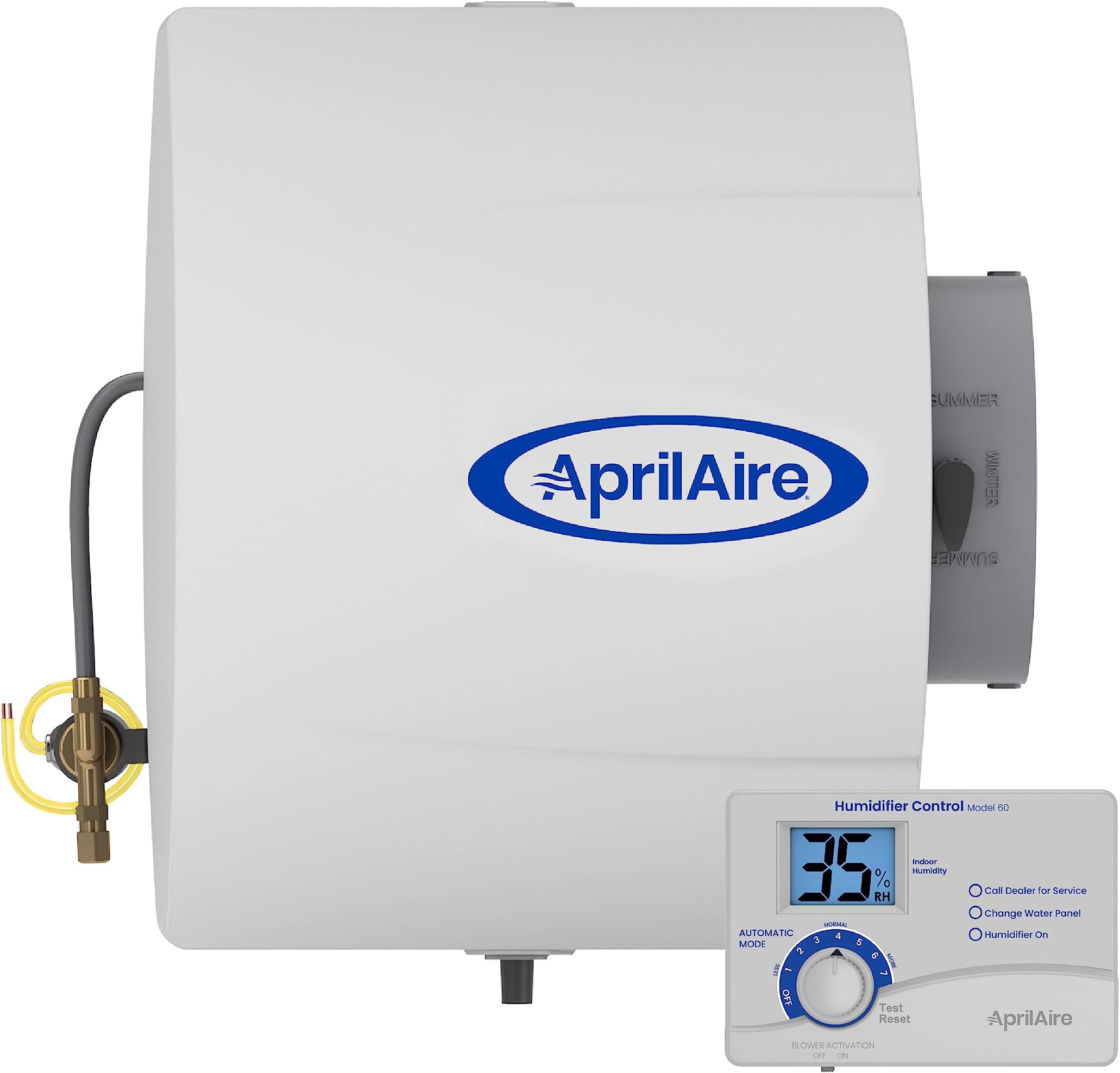 Aprilaire 400 Humidifier, 24V Drainless Whole House Humidifier w/Auto Digital Control .7 Gallons/hr