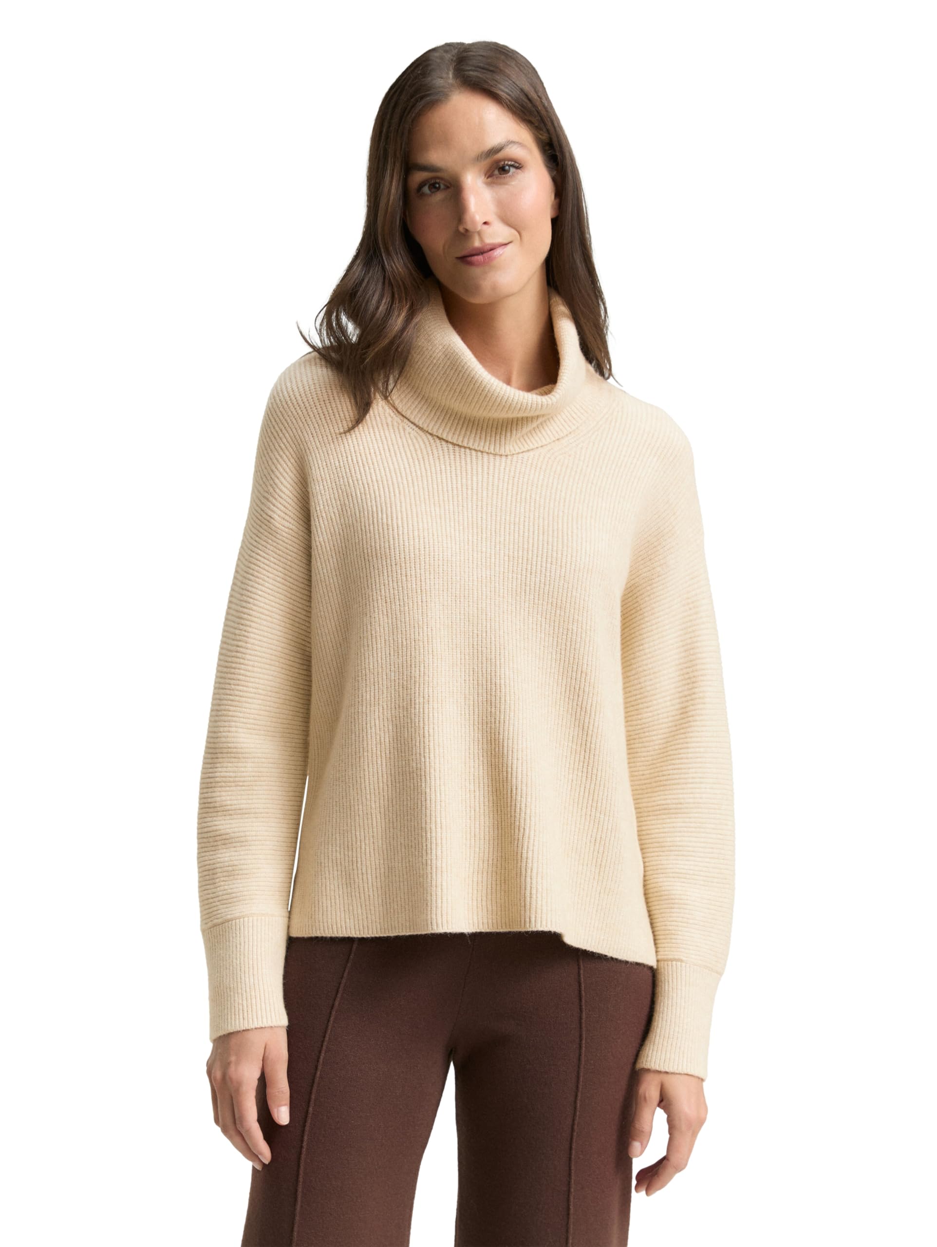 TOM TAILOR Damen 1049160 Oversize Rollkragenpullover