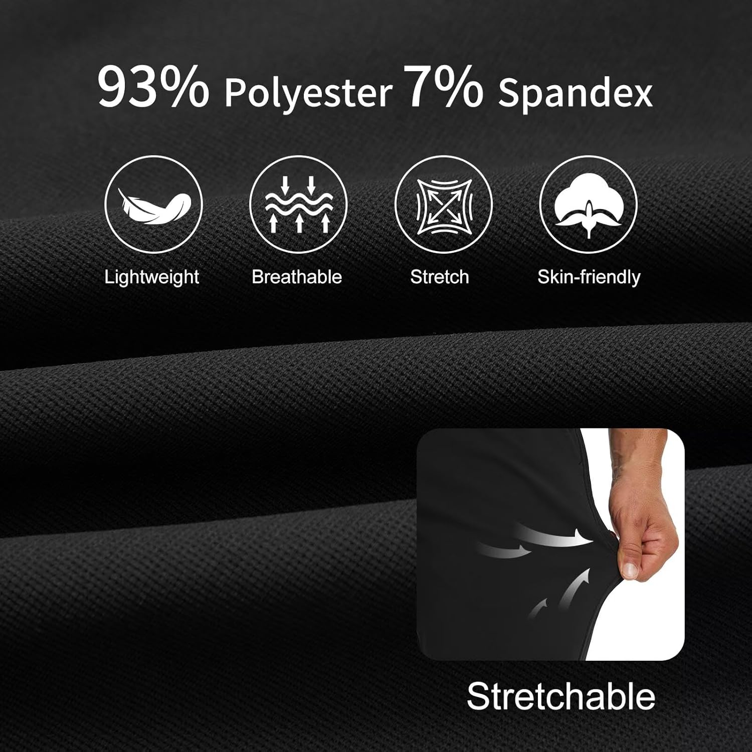 M MAELREG Golf Pants Men Classic Fit 30"/32"/34" Lightweight 5 Pockets Casual Trousers Moisture Wicking Mens Dress Pants - Image 5