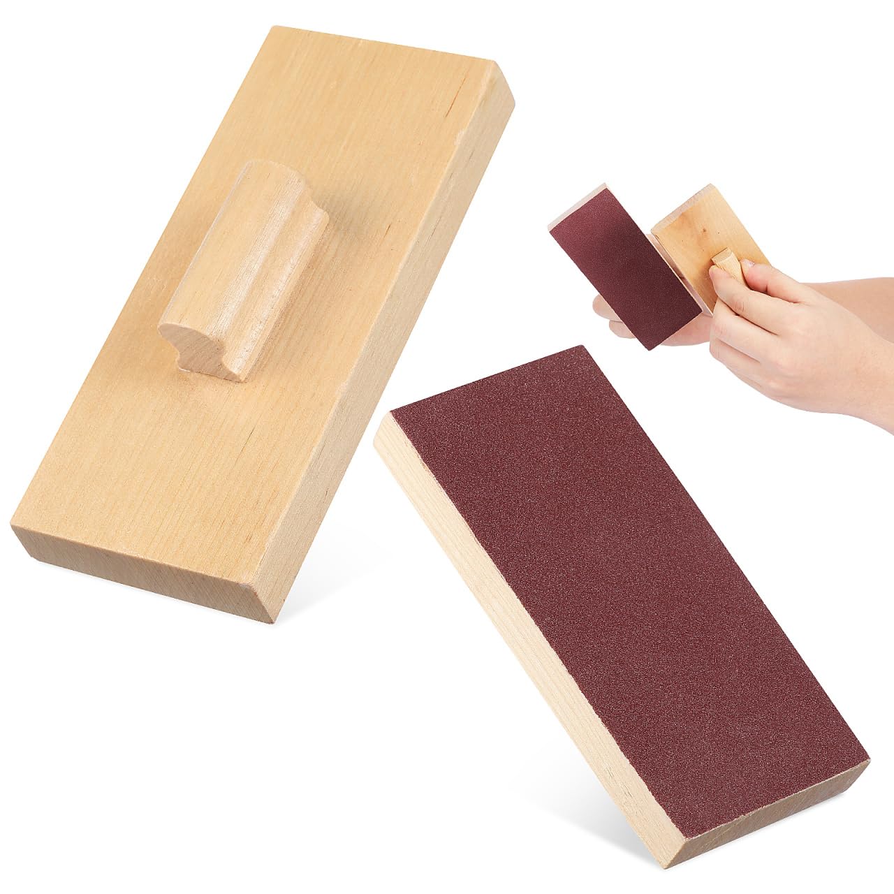 Toyvian Wooden Sand Block Percussion Instrument for Kids Handheld Music Toy Educational Rhythm Block for Early Childhood Music Learning and Creative Play
