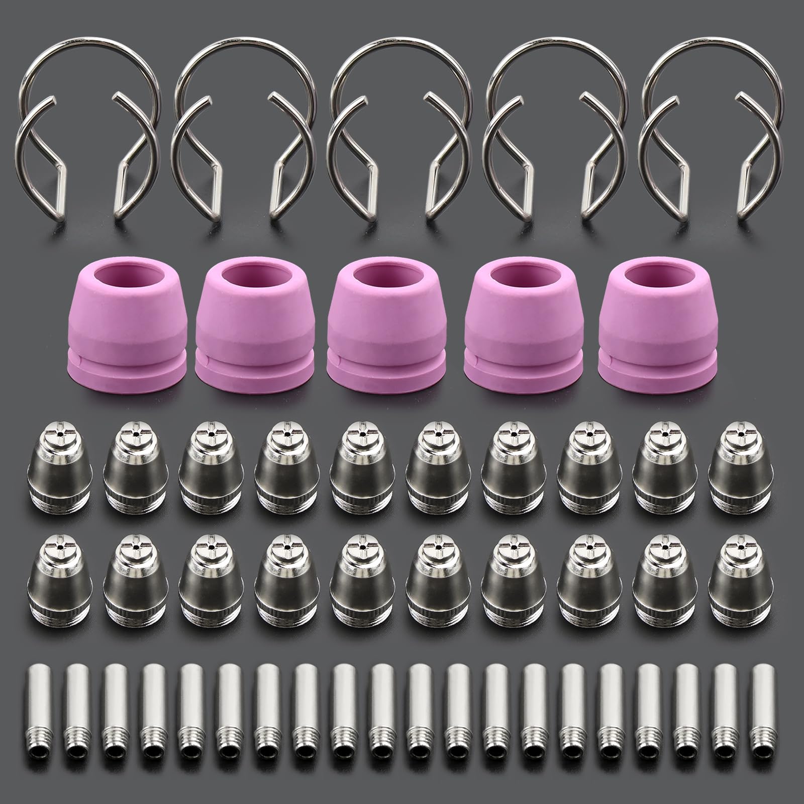 Parkside SG-55 AG-60 WSD-60 Lot de 50 accessoires pour coupe-plasma, buse de découpe plasma, buse et électrode