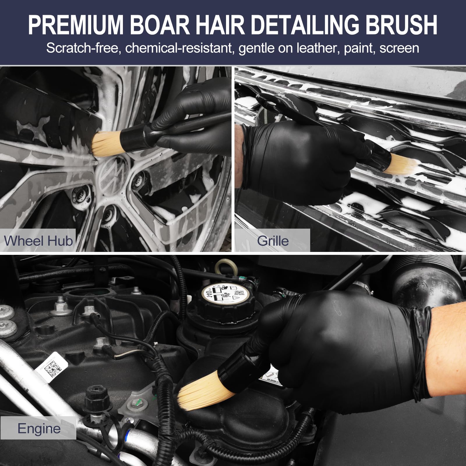 Car Detailing Brush Set - Interior Cleaning Kit -2 Car Detailing Brush Set - Interior Cleaning Kit -2