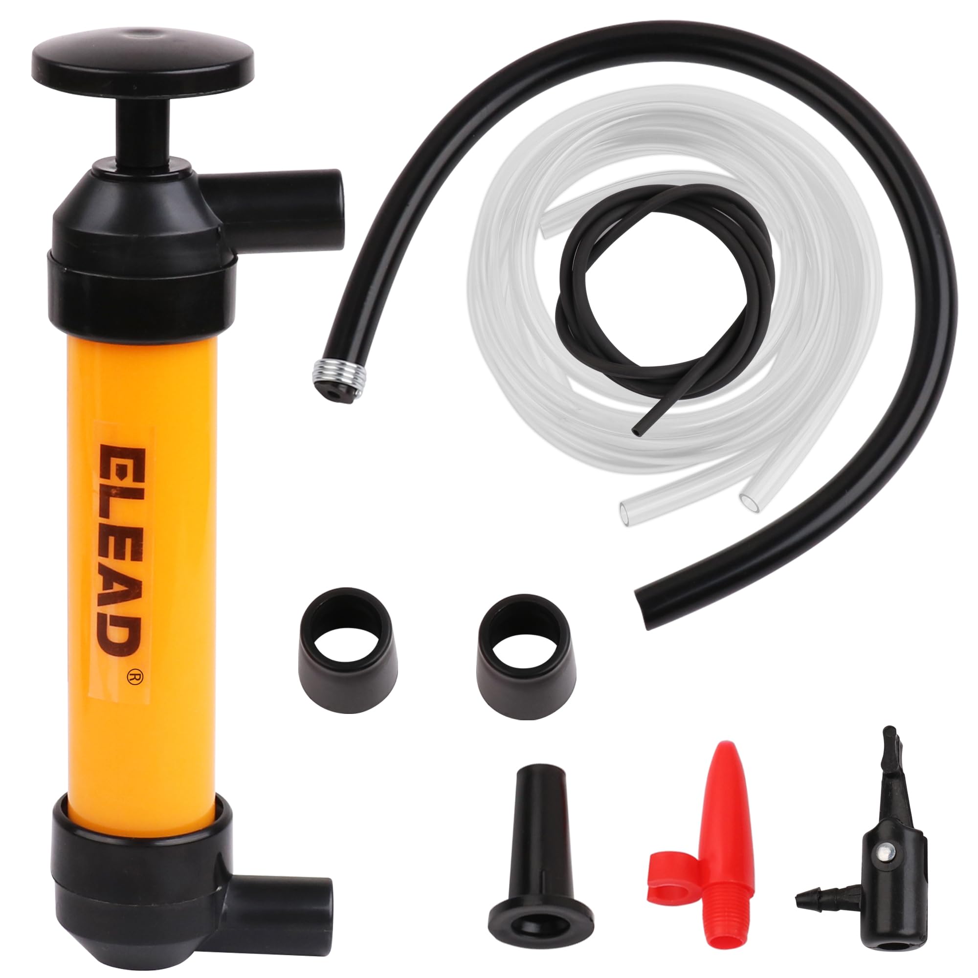 ELEAD Multi-Use Siphon Vacuum Oil Extractor Pump Fluid Extractor Siphon Transfer Pump for Gasoline Liquid Oil Air and Automotive