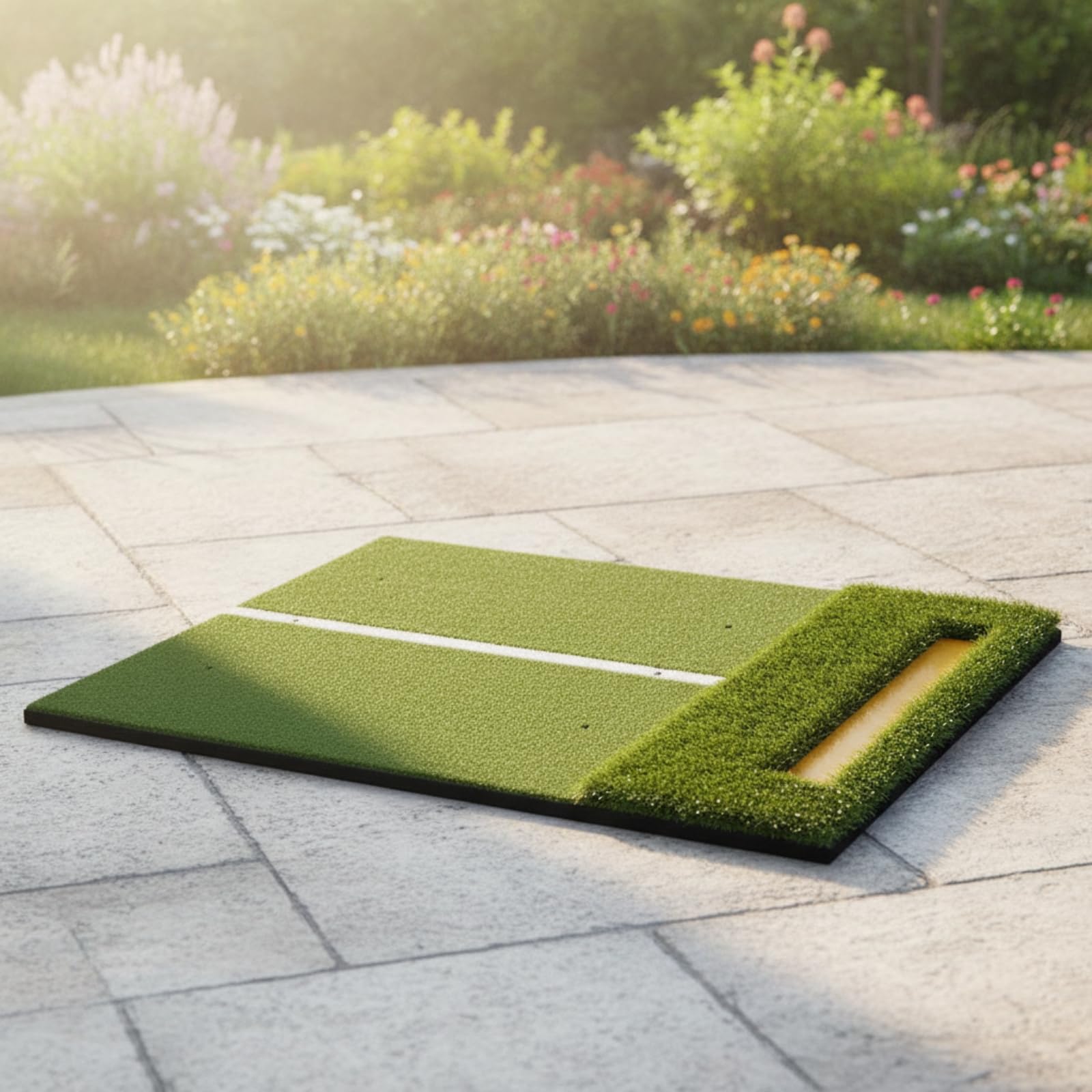 Sharplace Alfombra Golpeo Golf Doble Césped Antislizan Entrenamiento Golf con Base EVA para, Inrior, Exrior