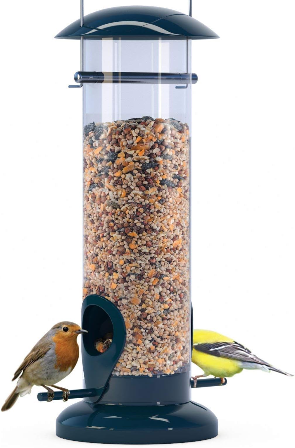Weather Proof Outdoor Bird Feeder with UV Sun-proof. Durable and Disassembles for Quick, Easy Cleaning, Squirrel Proof