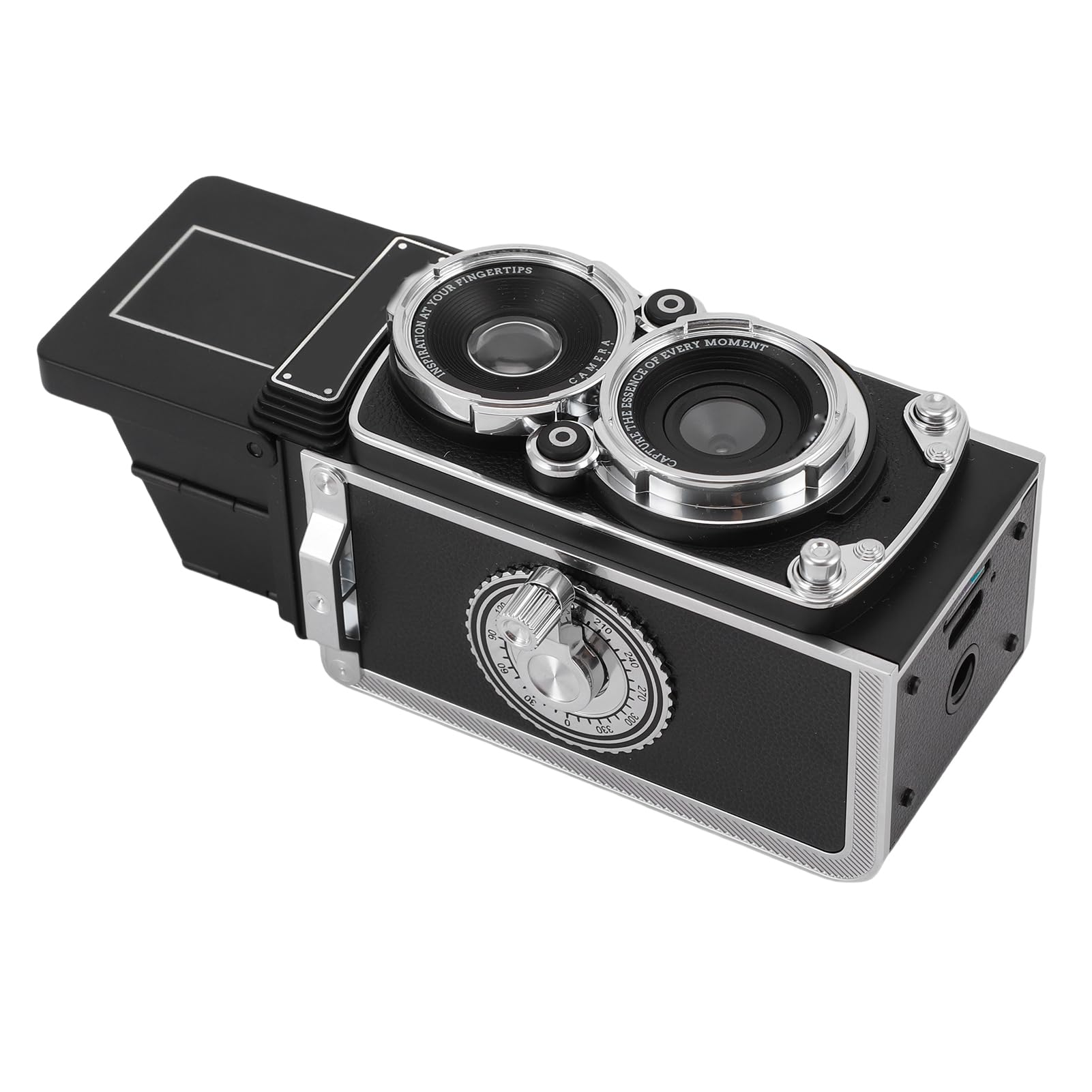Alomejor Mini Cámara Digital Retro 12 MP 1080P HD Estilo Vintage de Doble