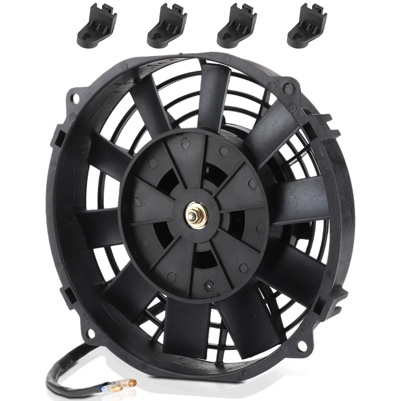 Ventilatore Elettrico Universale, Ventola Per Condizionatore D'aria da 8 Pollici Accessori Per Prestazioni Automobilistiche Per Radiatore Raffreddamento Automatico Aria Condizionata 10 Pale 12V 80W 22