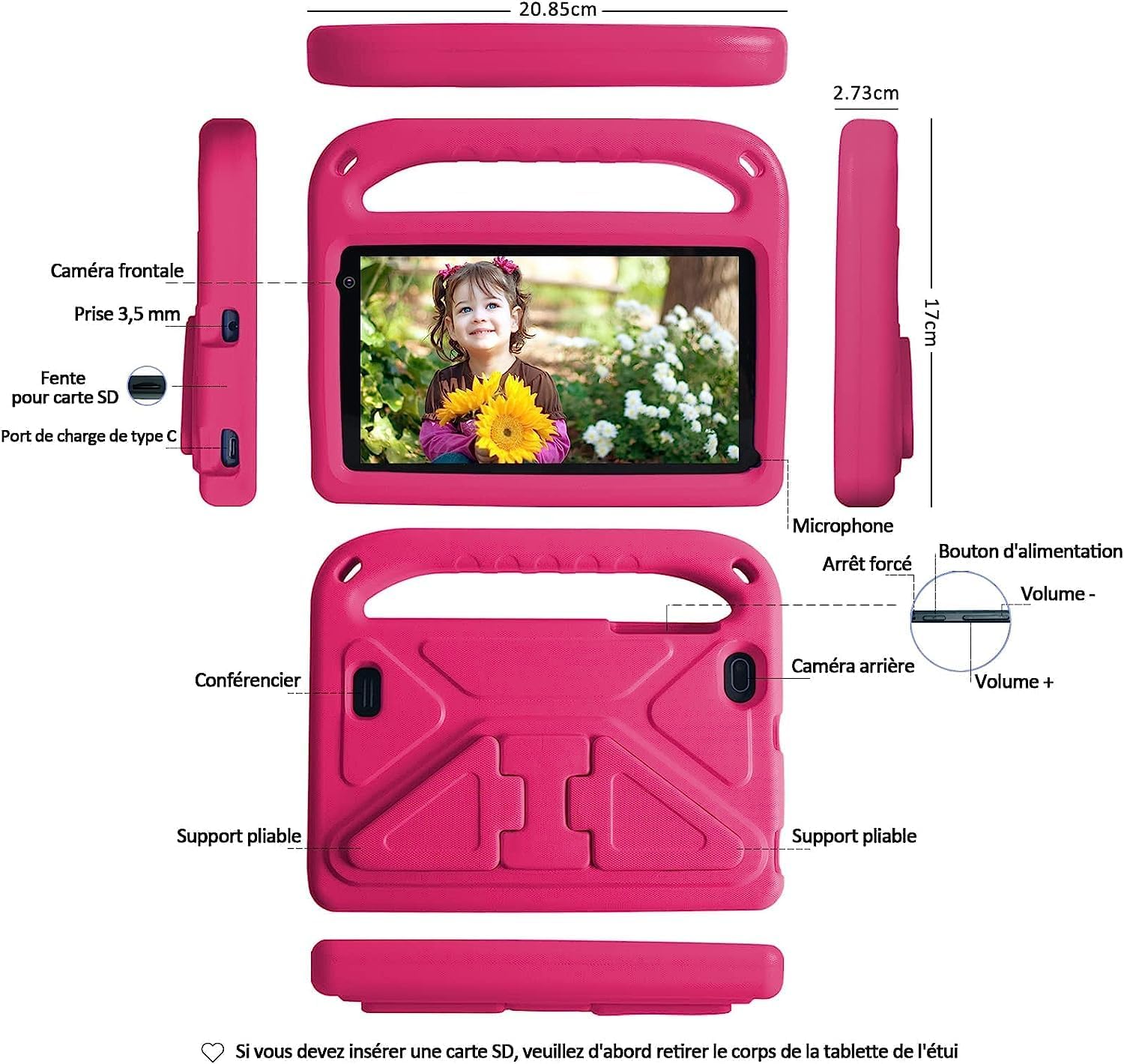 GOODTEL Tablet Bambini 7 Pollici FHD Android 13, 7 GB RAM+64 GB ROM,Bluetooth, GPS, Educazione + Giochi, Google Play, Doppia Fotocamera, Controllo Parentale, Slot MicroSD, con Custodia, Rosa GOODTEL Tablet Bambini 7 Pollici FHD Android 13, 7 GB RAM+64 GB ROM,Bluetooth, GPS, Educazione + Giochi, Google Play, Doppia Fotocamera, Controllo Parentale, Slot MicroSD, con Custodia, Rosa