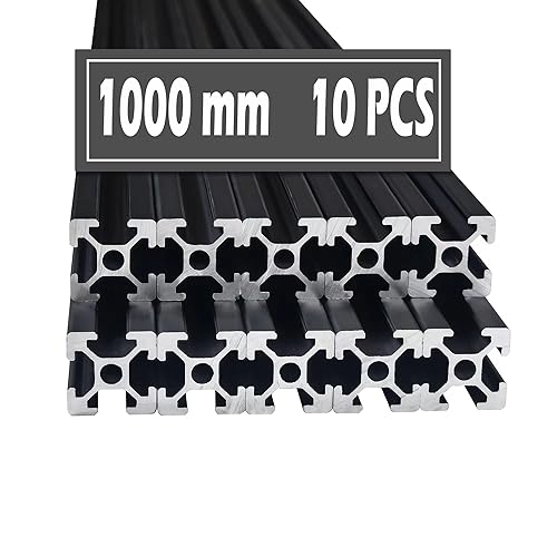 Montex Paquete de 10 extrusión de aluminio con ranura en T 2020 de 394 pulgadas con longitud de 39370in extrusión de perfil de aluminio con riel