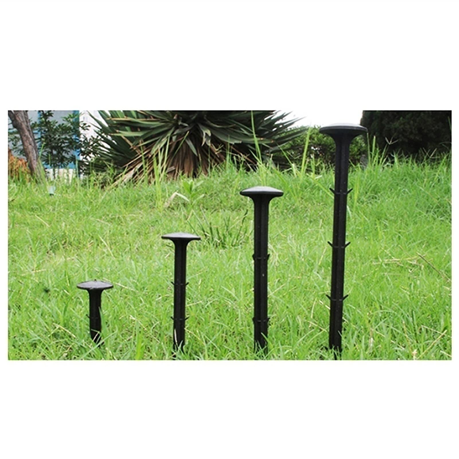 100 pinzas de plástico verde para tienda de campaña de jardín, grapas duraderas para control de malezas, geotextil y mantillo, tamaño de 11 cm, perfecto para asegurar la cubierta del suelo