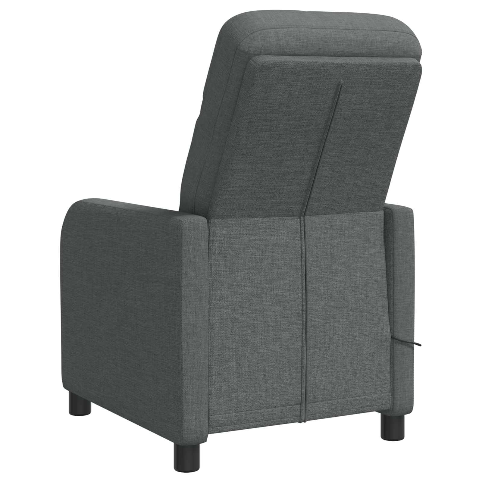 Poltrona relax in tessuto grigio scuro con schienale regolabile 115-160