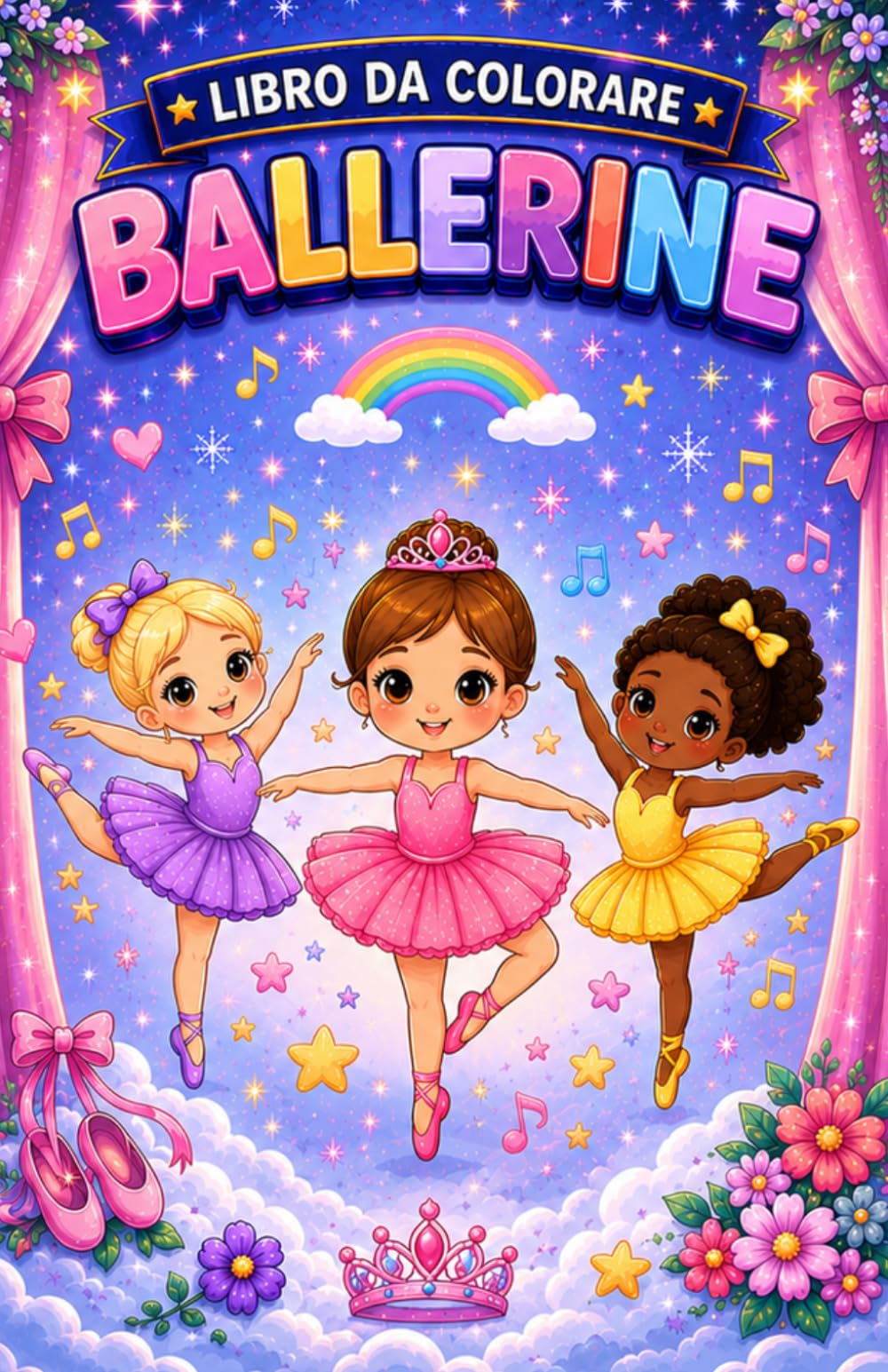 Ballerine nel Regno dei Colori: Grandi Disegni di Ballerine da Colorare