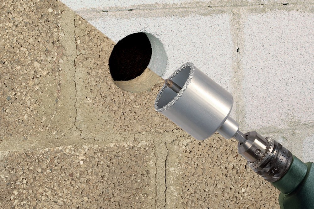 wolfcraft 3899000 - Trépan CT - Diamètre 103 mm - Pour la Maçonnerie et la Pierre - Profondeur de Coupe 55 mm