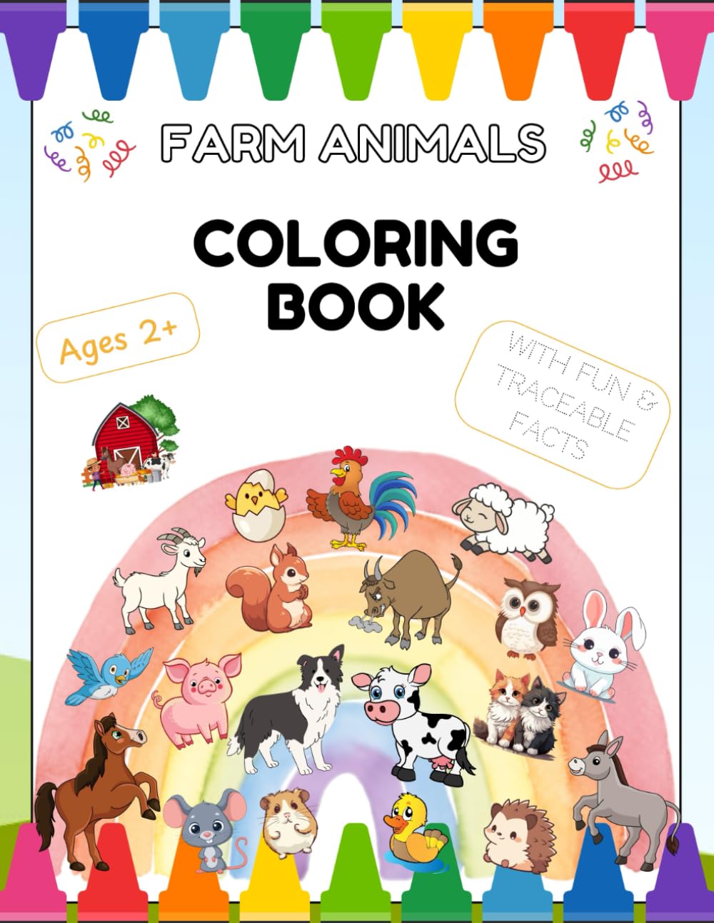 Farm Animals Coloring Book (Ages 2+) (My Wonderful Coloring Adventures)