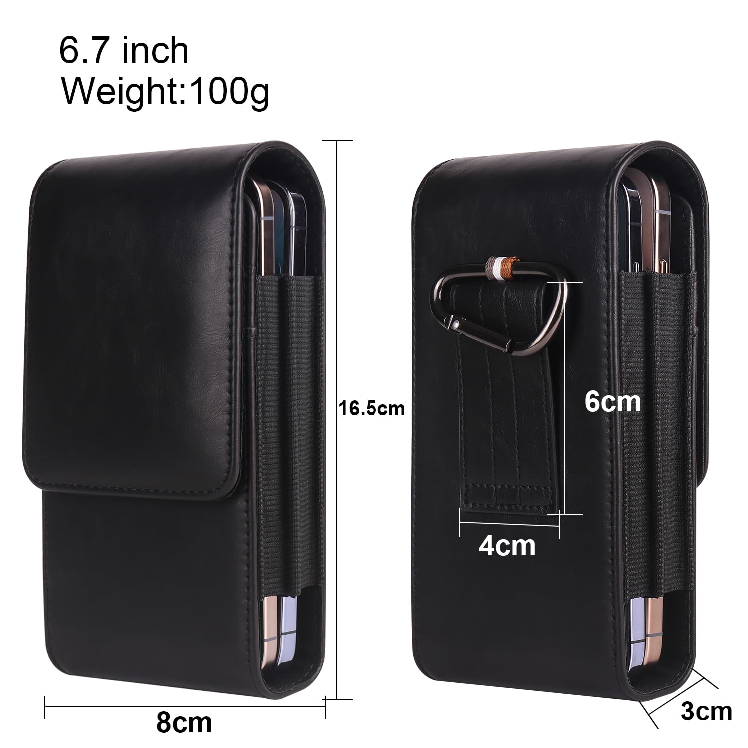 Marsupio da Cintura in Pelle per Cellulare Uomo, Custodia con Clip per Telefono, Verticale Portacellulare Borsa in Pelle Borsetta Sacchetto per Smartphone Fondina Running Sportivo Viaggio Portafoglio