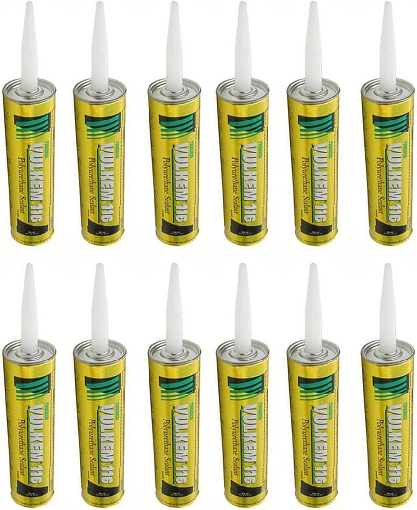 Pack of 12 - Tremco 116 Vulkem Polyurethane High-Performance Sealant, Almond