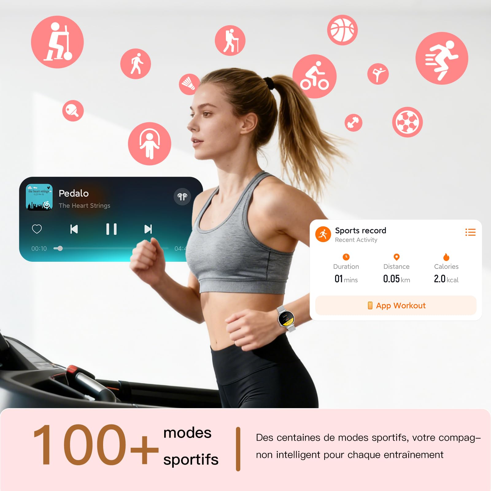 2026 AI-GPT Montre Connectée avec ECG/HRV/IMC/Sommeil/Pression Artérielle | 1,32" Smartwatch avec Fréquence Cardiaque/SpO2/Température Corporelle/Émotions/Fatigue/Cycle Menstruel/SOS, Rappel de santé