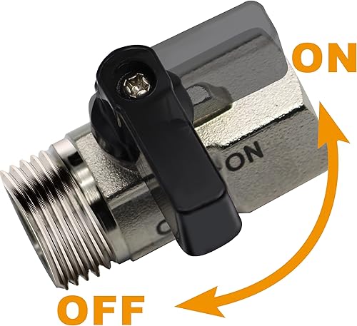 Miniatura 3 de YOOMEE Válvula de bola de latón de cierre de 12 pulgadas con acabado cromado pulido