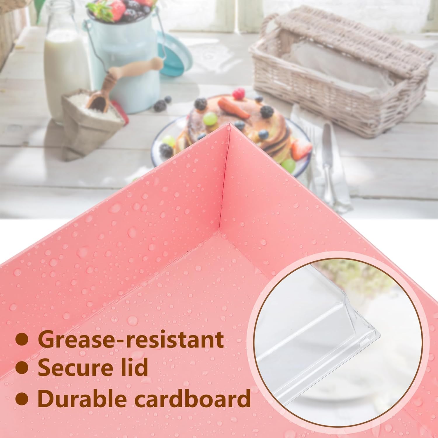 Confezione 24 Scatole Porta Salumi In Carta Kraft Con Coperchio Trasparente, Resistenti A Olio, Con Spago E Adesivi, Ideali Per Cottura, Feste E Regali Fai Da Te