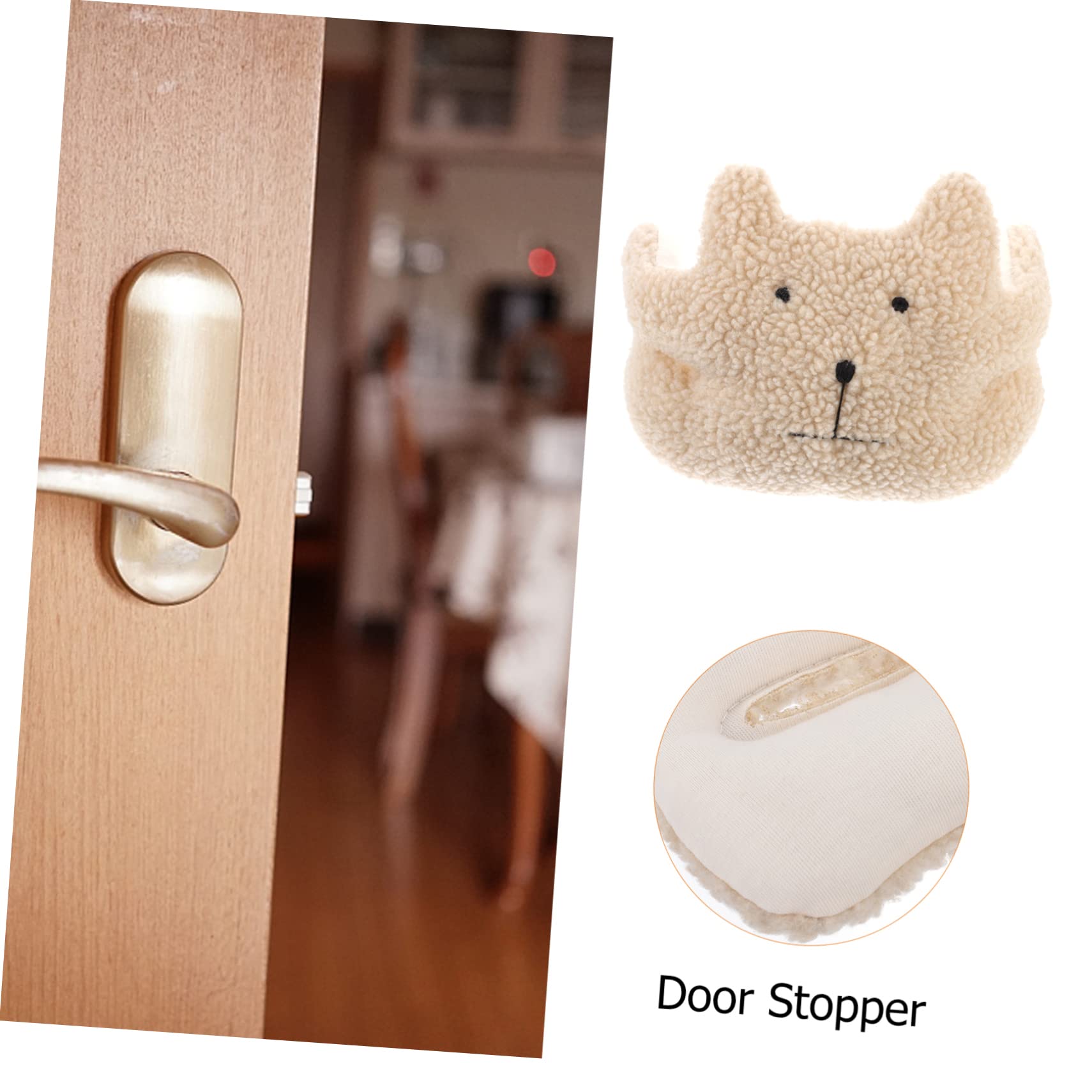 TOYANDONA 3piezas Topper De Puerta Forma De Oso Protector De Manos para Bebés Tope De Puerta De Peluche para Seguridad Infantil El Hogar