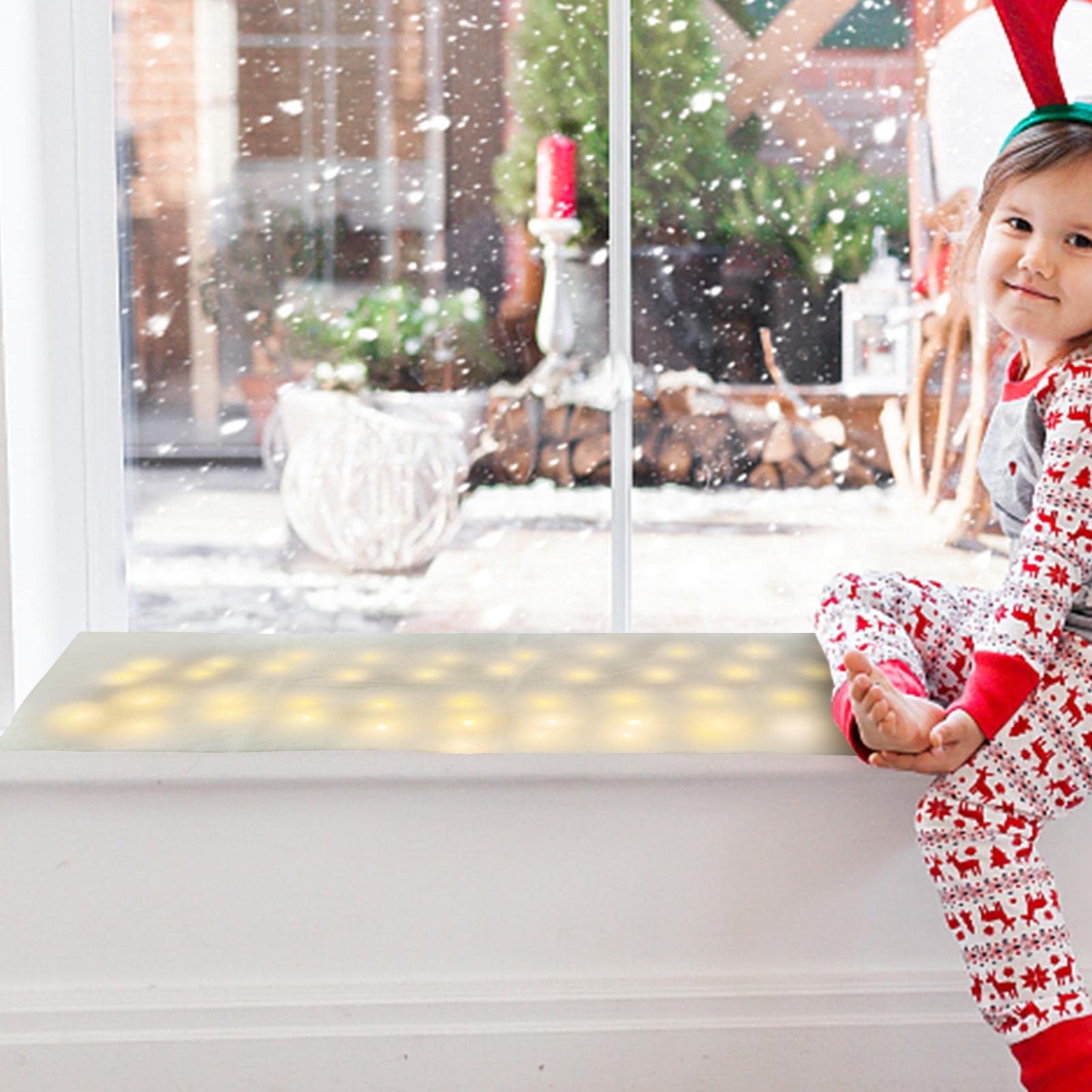 Couverture De Neige LED Pour Noël - 8 Modes D'éclairage, Décoration De Table, Sol Ou Cheminée - Ambiance Féérique Garantie