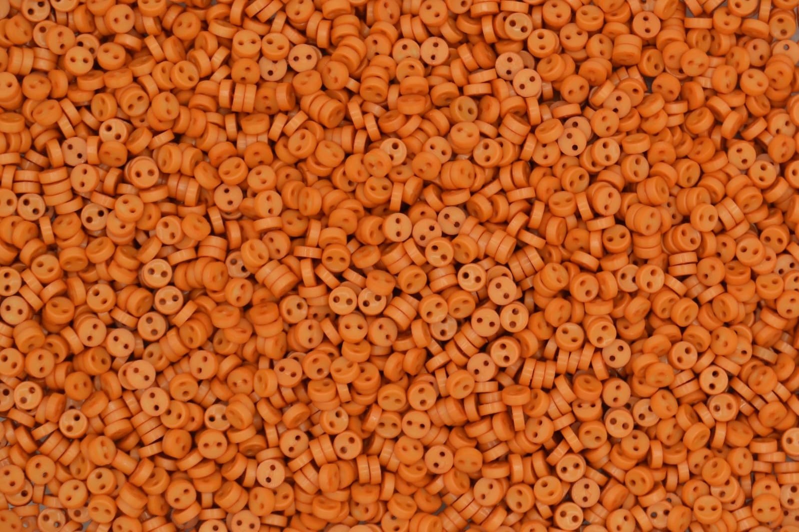 celloexpress 5mm Orange Circles Mini Doll Buttons for Dolls & Soft Toys Clothes - 5mm Assorted Round Colours & Designs (Pack of 2000, Orange Circles) โ image 1