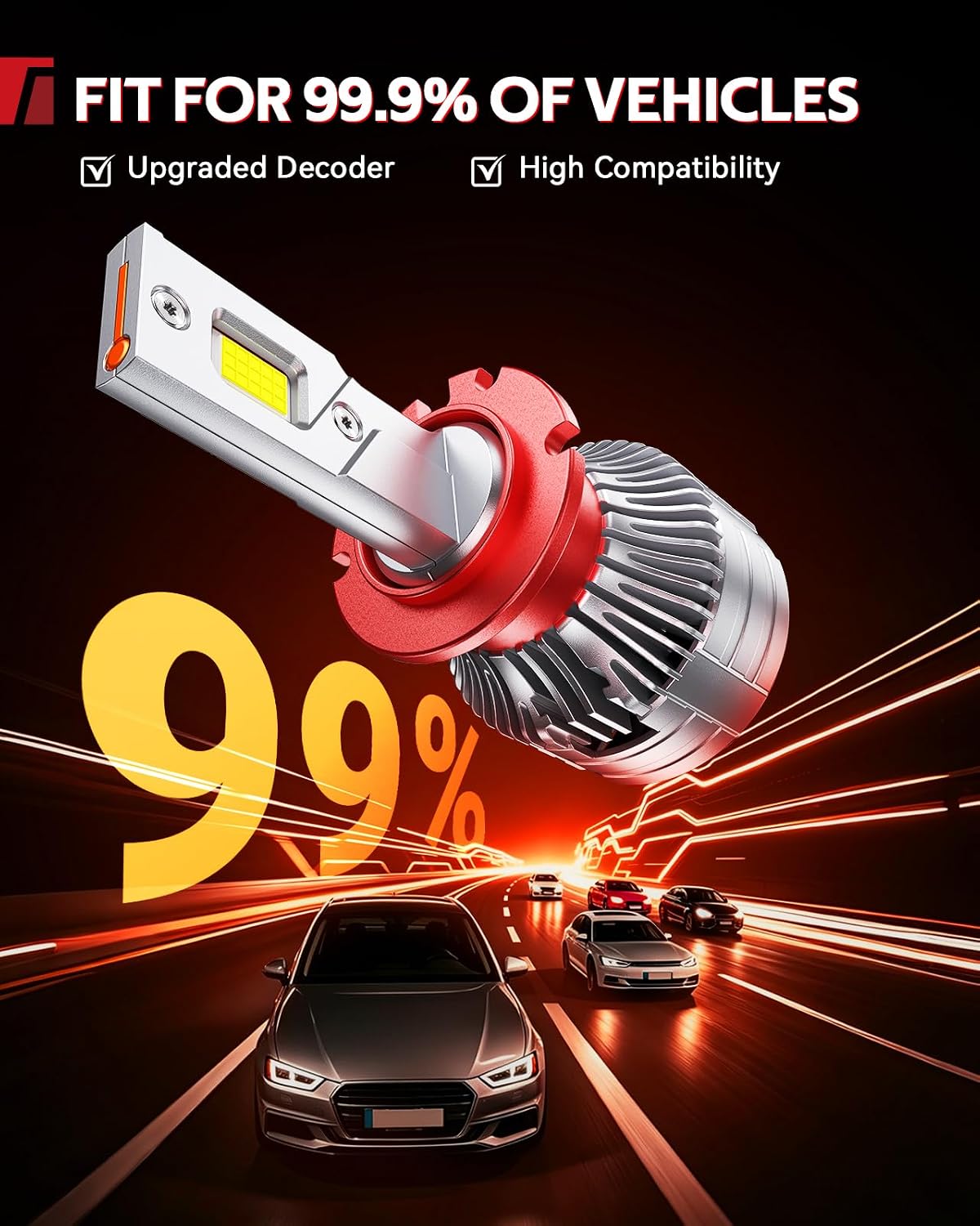 Torchbeam D2s HID Bulbs, 60000LM Brightness 6000K Cool White, Easy Plug and Play Installation, IP68 Waterproof Lights for SUV, Off Road Vehicles, Pack of 2