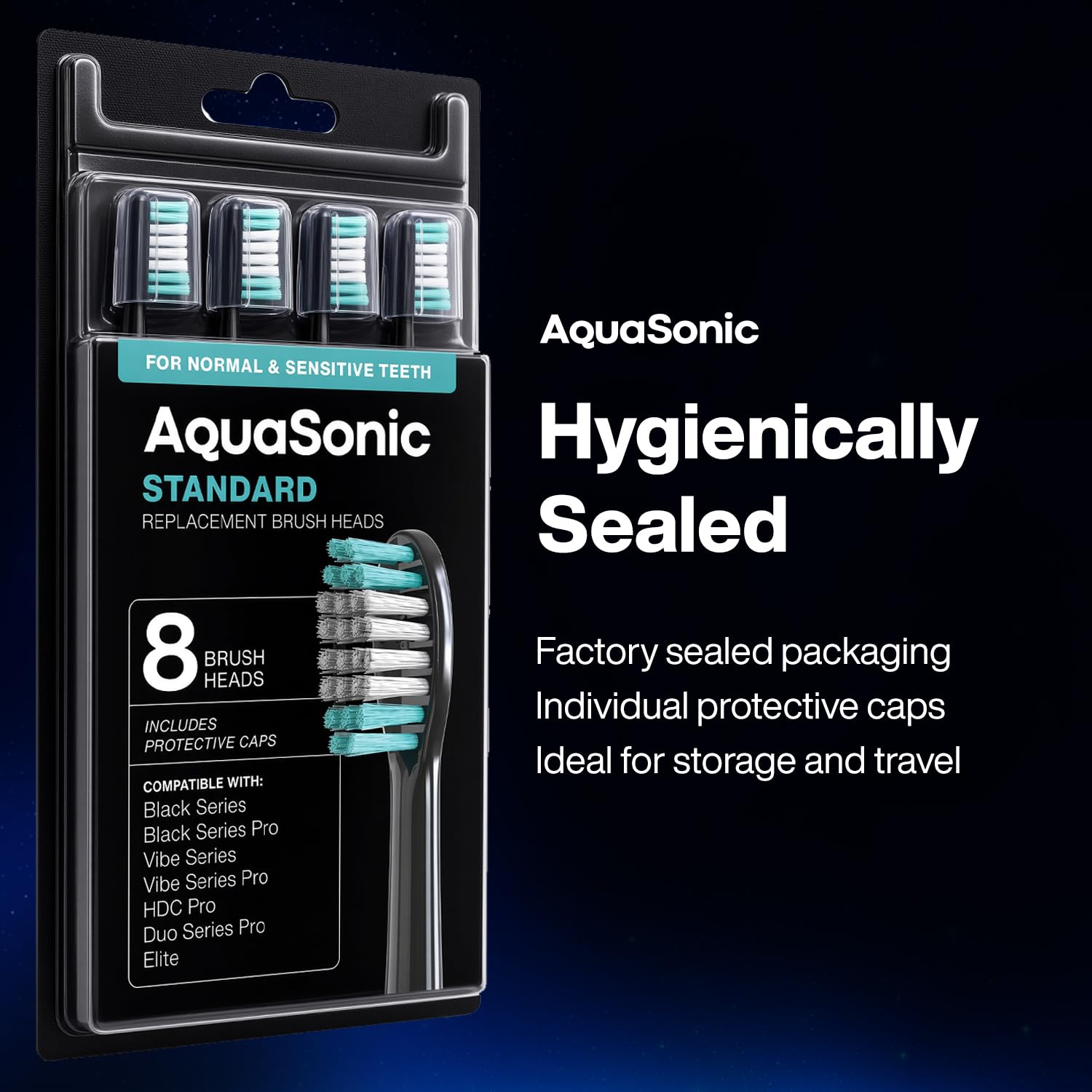AquaSonic Brush Heads - 8 Pack Replacement -7 AquaSonic Brush Heads - 8 Pack Replacement -7