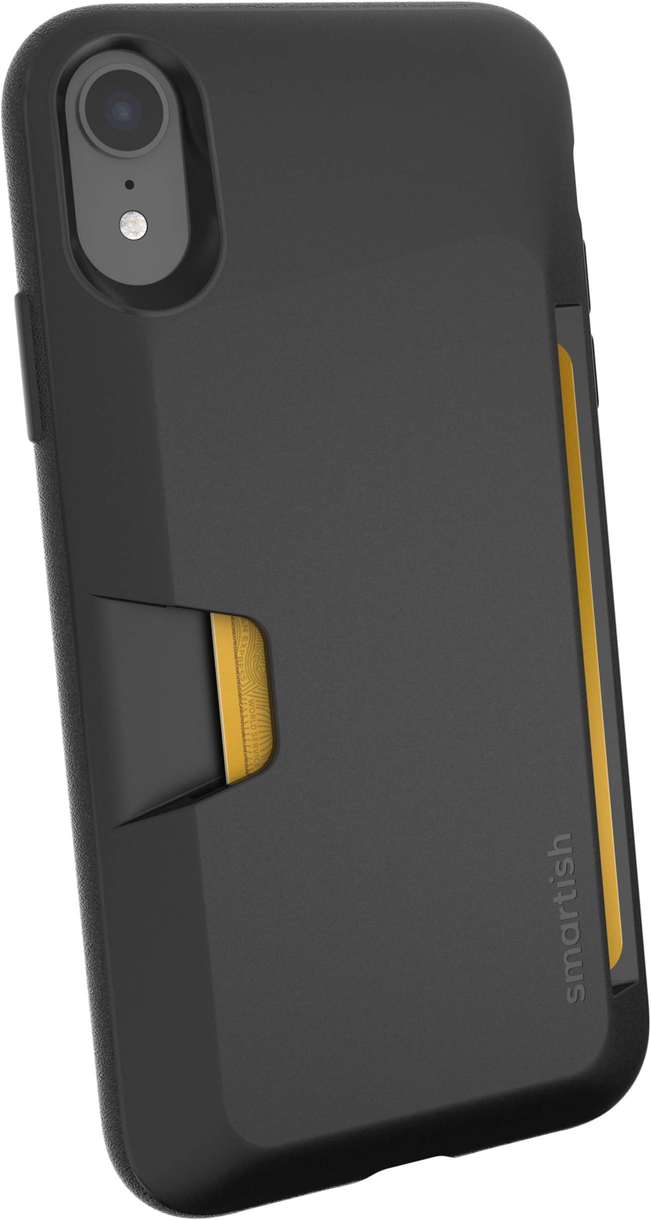 Smartish iPhone XR Wallet Case - Wallet Slayer Vol. 1 [Slim + Protective] Credit Card Holder for Apple iPhone 10R (Silk) - Black Tie Affair