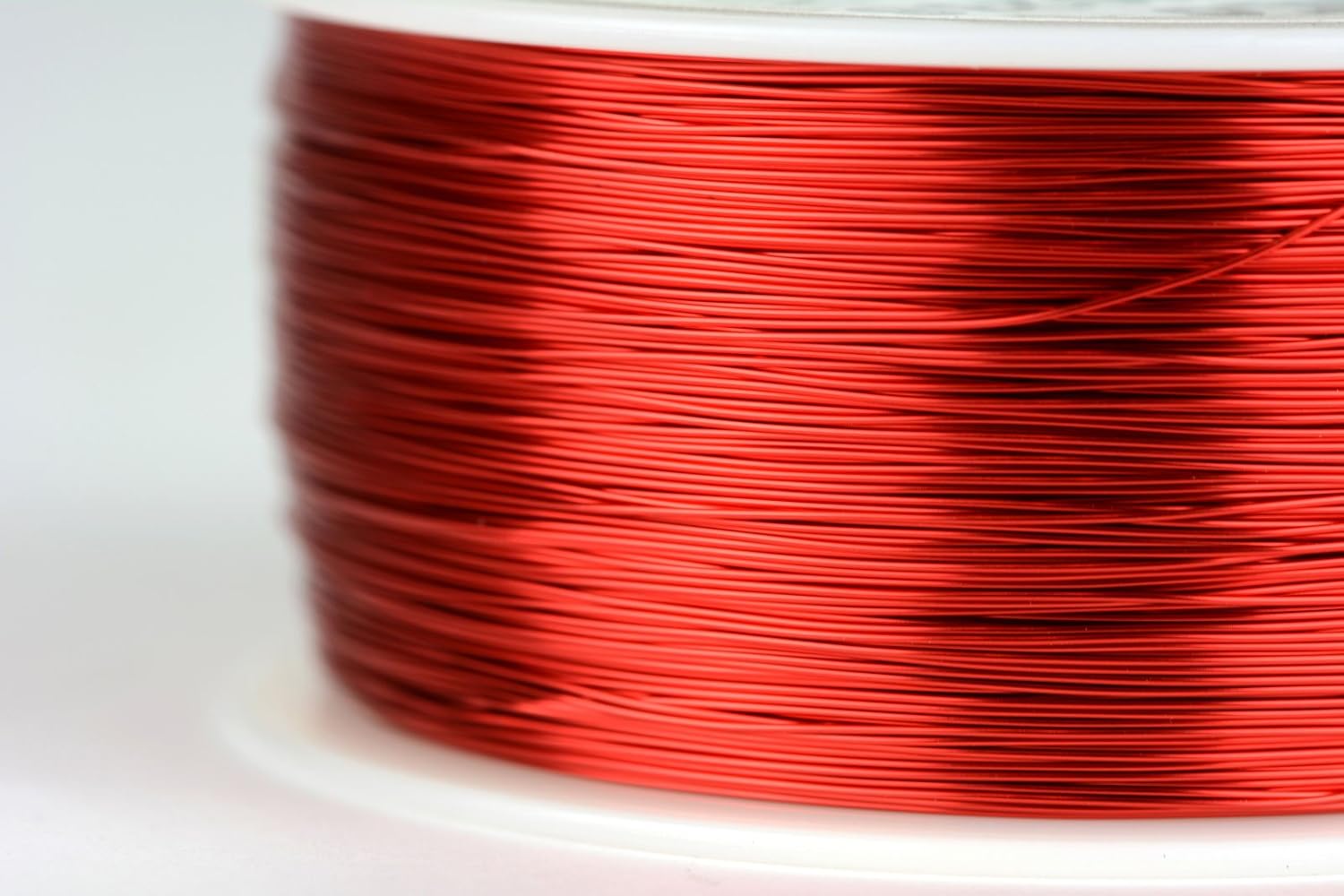 TEMCo 27 AWG Copper Magnet Wire - 1 lb 1570 ft 155°C Magnetic Coil Red