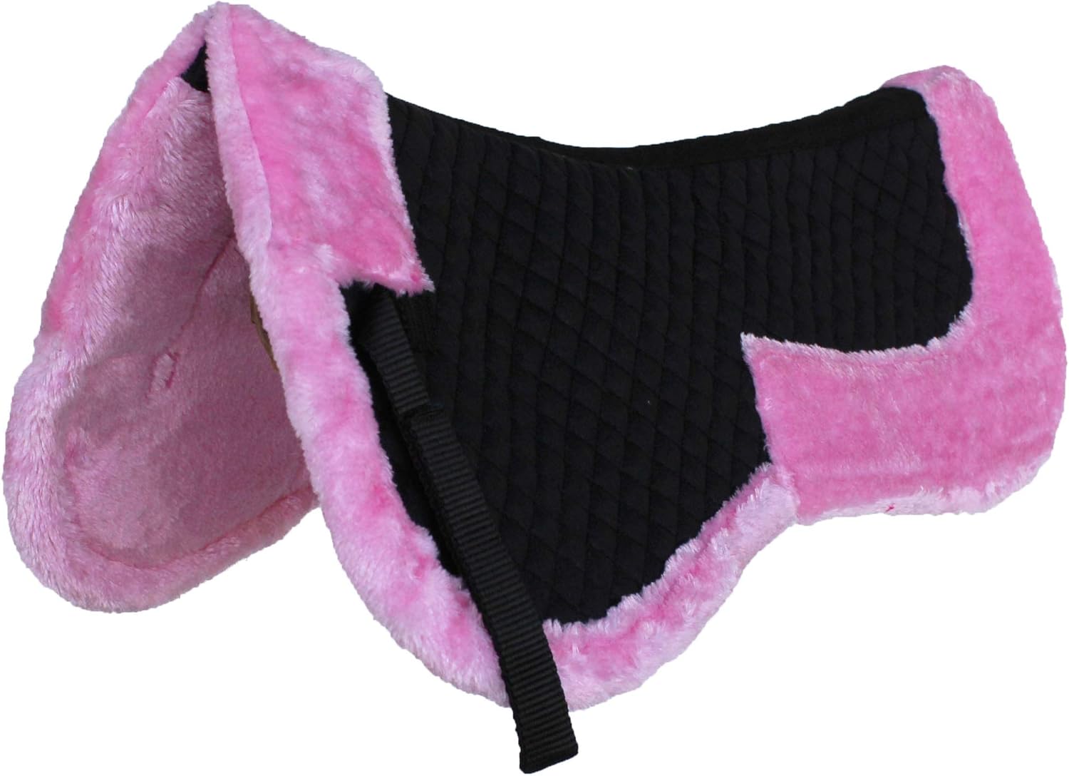 CHALLENGER Horse English Quilted Half Pad Correction Wither Relief BLK Pink 12218PK