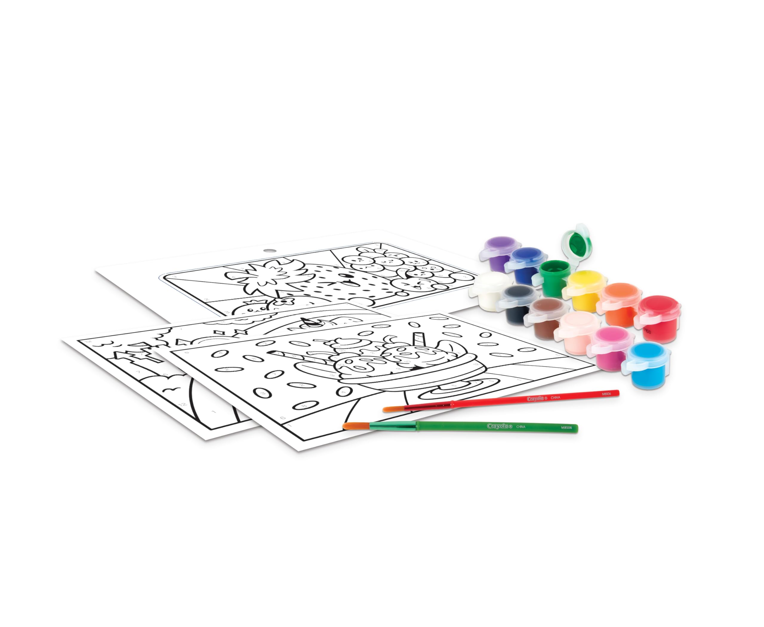 CRAYOLA - Zestaw do Malowania Według Numerów, Kreatywne Zajęcia ddla Dzieci z Farbami, od 5 lat, 04-2949