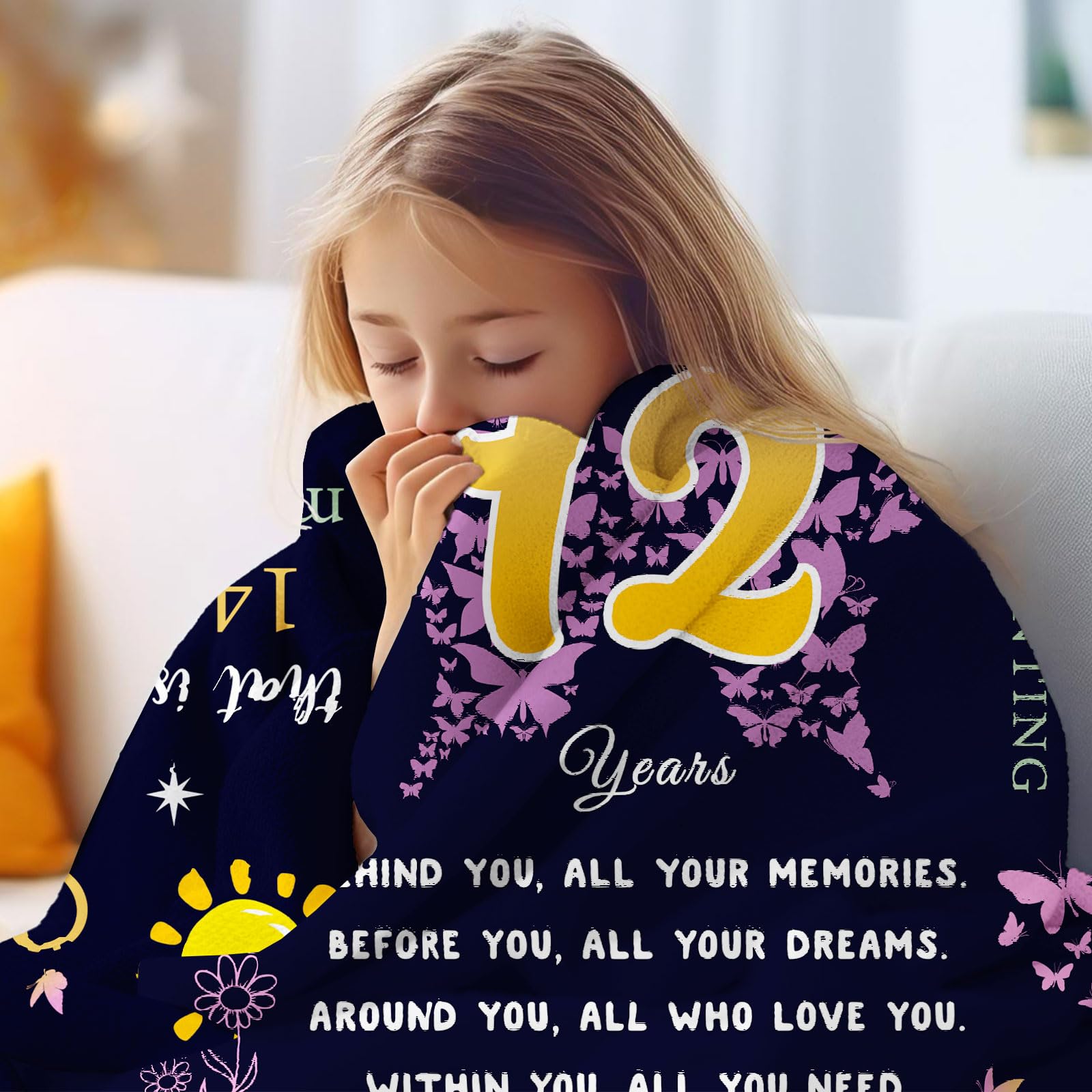 Amazon｜Zvzmzy スローブランケット ブラック 12枚 60インチ x 50
