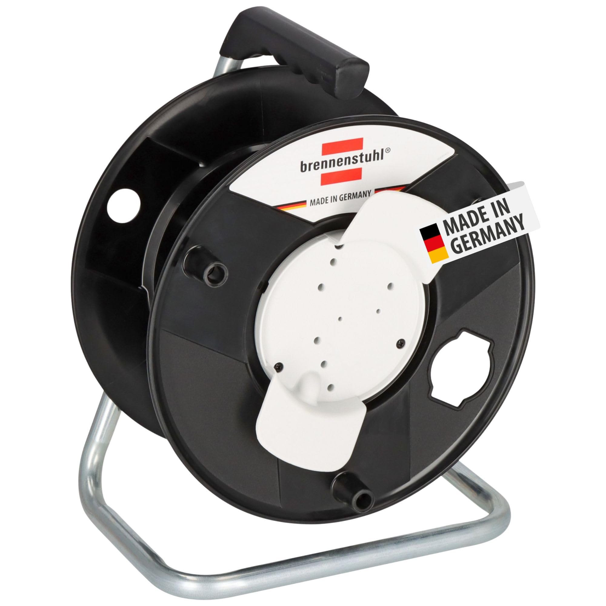 Brennenstuhl Garant G 290 enrollacables sin cable/carrete de cable vacío (plástico especial, fabricado en Alemania, diámetro de 290 mm) negro