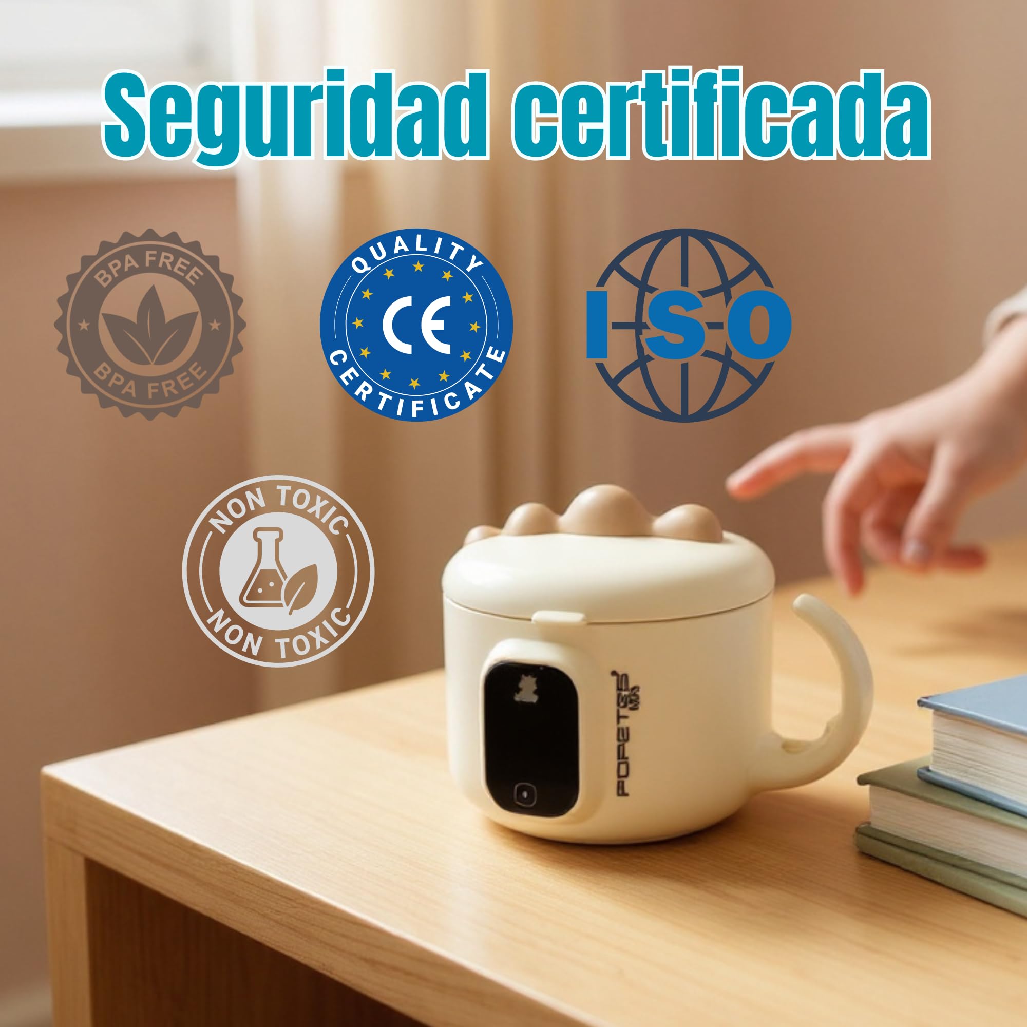 Calentador de potitos pórtatil RAPTOR. Solución inalámbrica, recargable, cuenco para atemperar papillas, purés y alimentos para bebé, Ideal para viajes y uso diario. El regalo ideal.