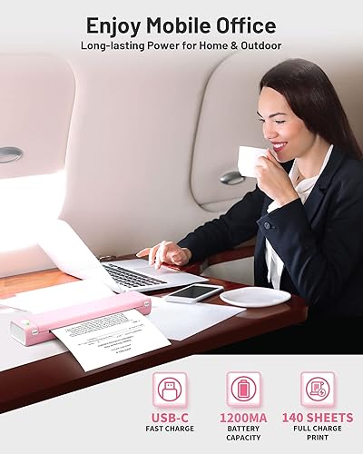 Miniatura 9 de Itari Impresora de transferencia térmica P831, impresoras portátiles inalámbricas para viajes, M08F térmica portátil Bluetooth tatuaje