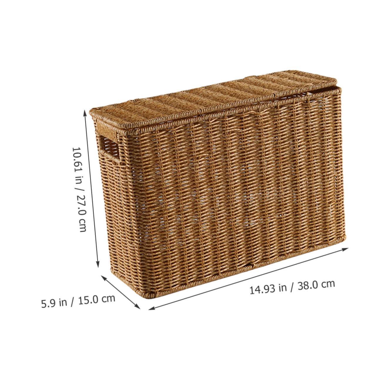 STOBAZA Cesta De Almacenamiento Tejida Con Para Juguetes y Accesorios Recipiente Organizador Portátil De Casa Para Cocinas y Salones Diseño Práctico y