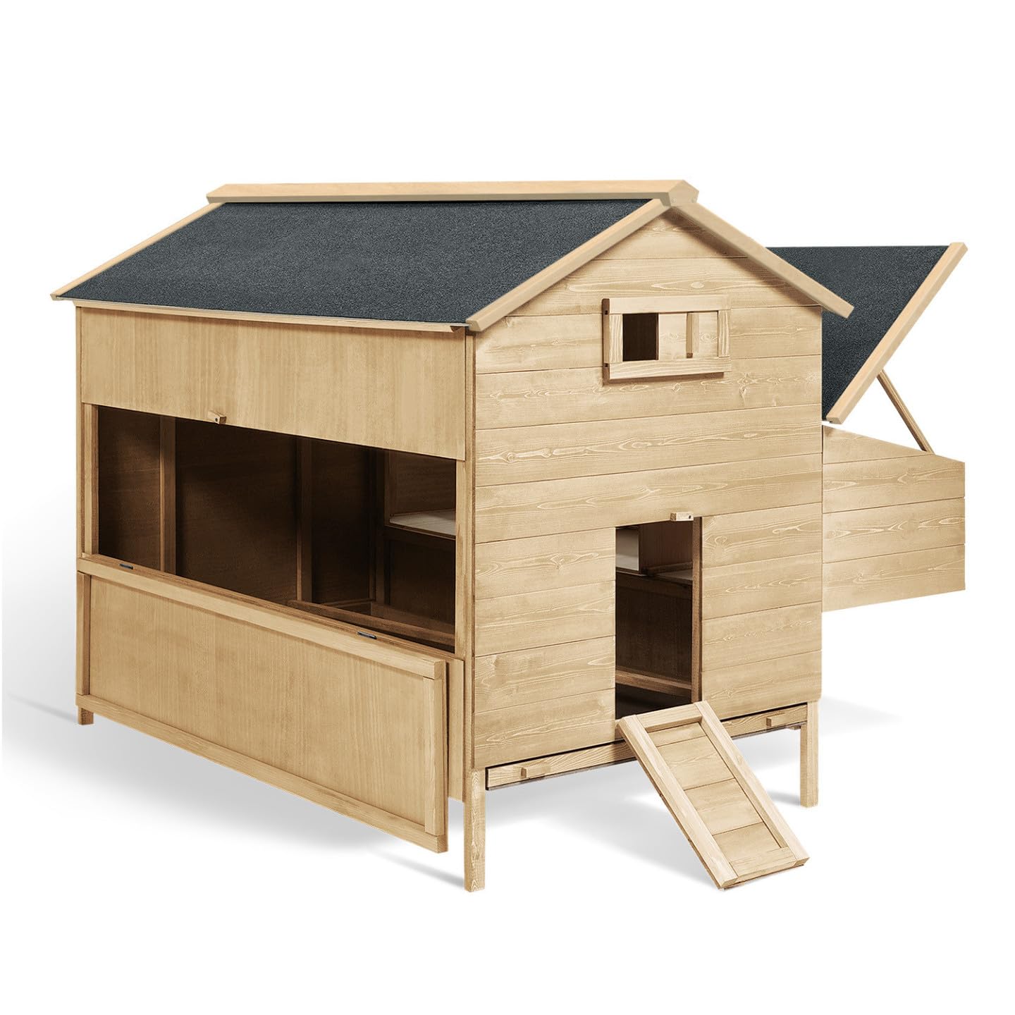 IDMarket - Poulailler Chalet XXL pour Poules avec pondoir en Bois